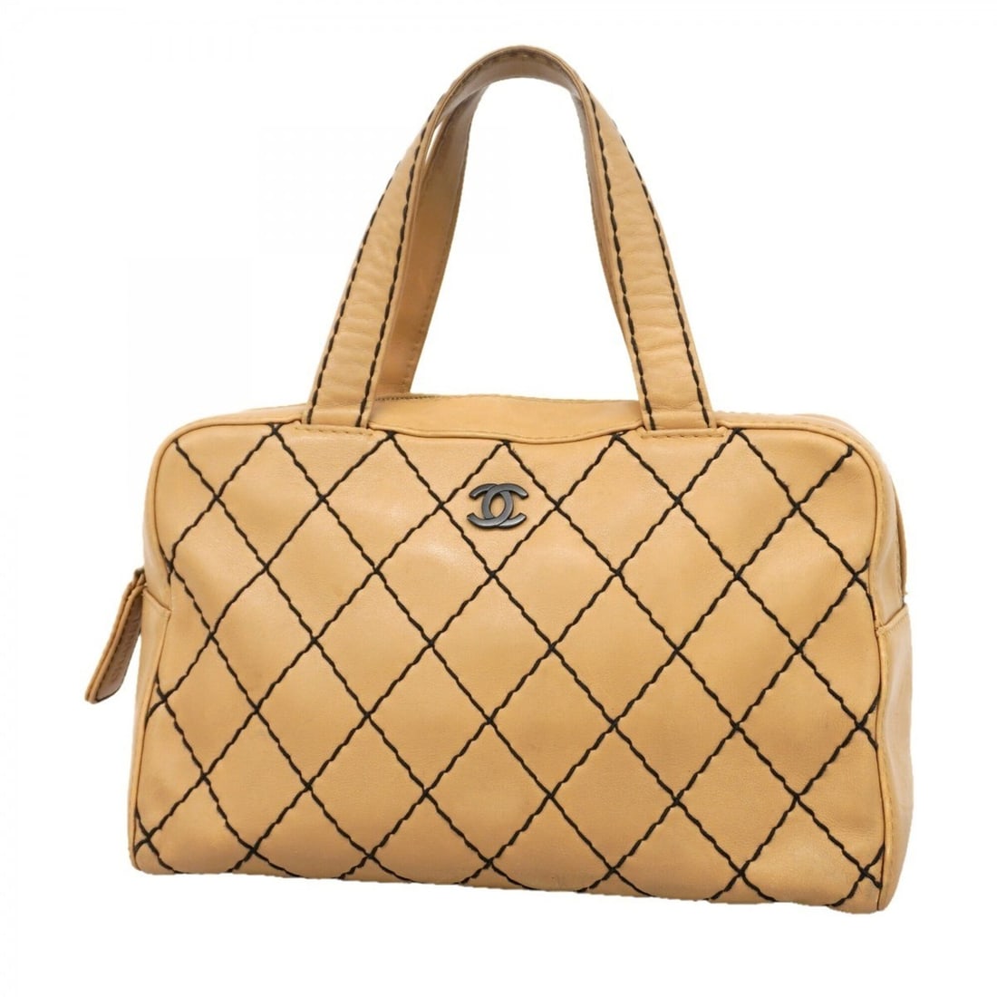 Chanel Wild Stitch Lambskin Handbag, Brown & Black, Women's: --- Catalog ---Category: SizeSize (HxWxD): 22.5cm x 32.5cm x 14cm / 8.85'' x 12.79'' x 5.51''Category: DesignType: HandbagColor: Black, BrownGender: WomenMaterial: Leather Hardware Color: GoldLeather/