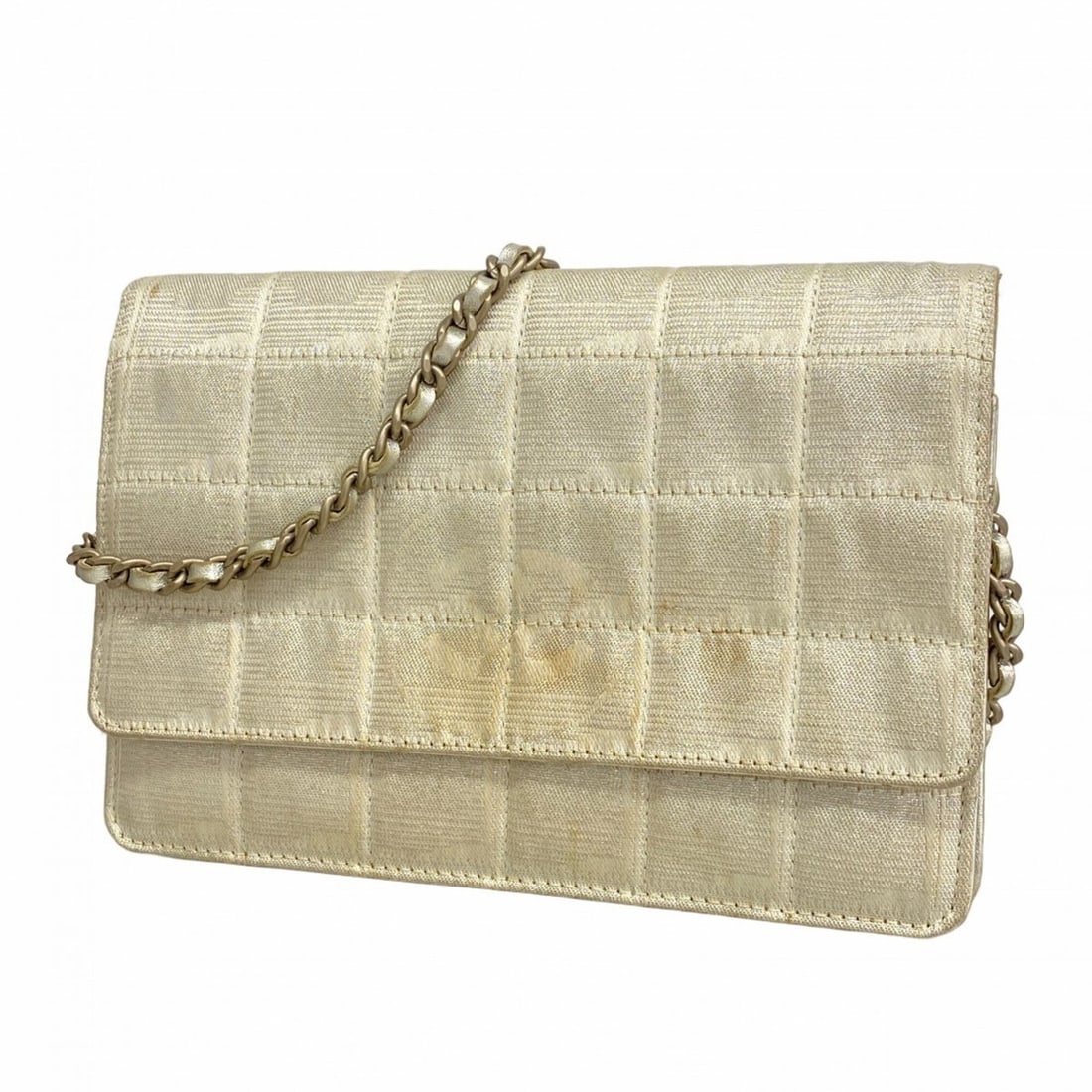 Chanel New Travel Nylon Wallet/Shoulder Wallet, Silver, Women's: --- Catalog ---Category: SizeSize (HxWxD): 14cm x 19cm x 4.5cm / 5.51'' x 7.48'' x 1.77''Category: DesignType: Chain/Shoulder walletColor: SilverGender: WomenMaterial: Nylon Category: GeneralBrand: Ch