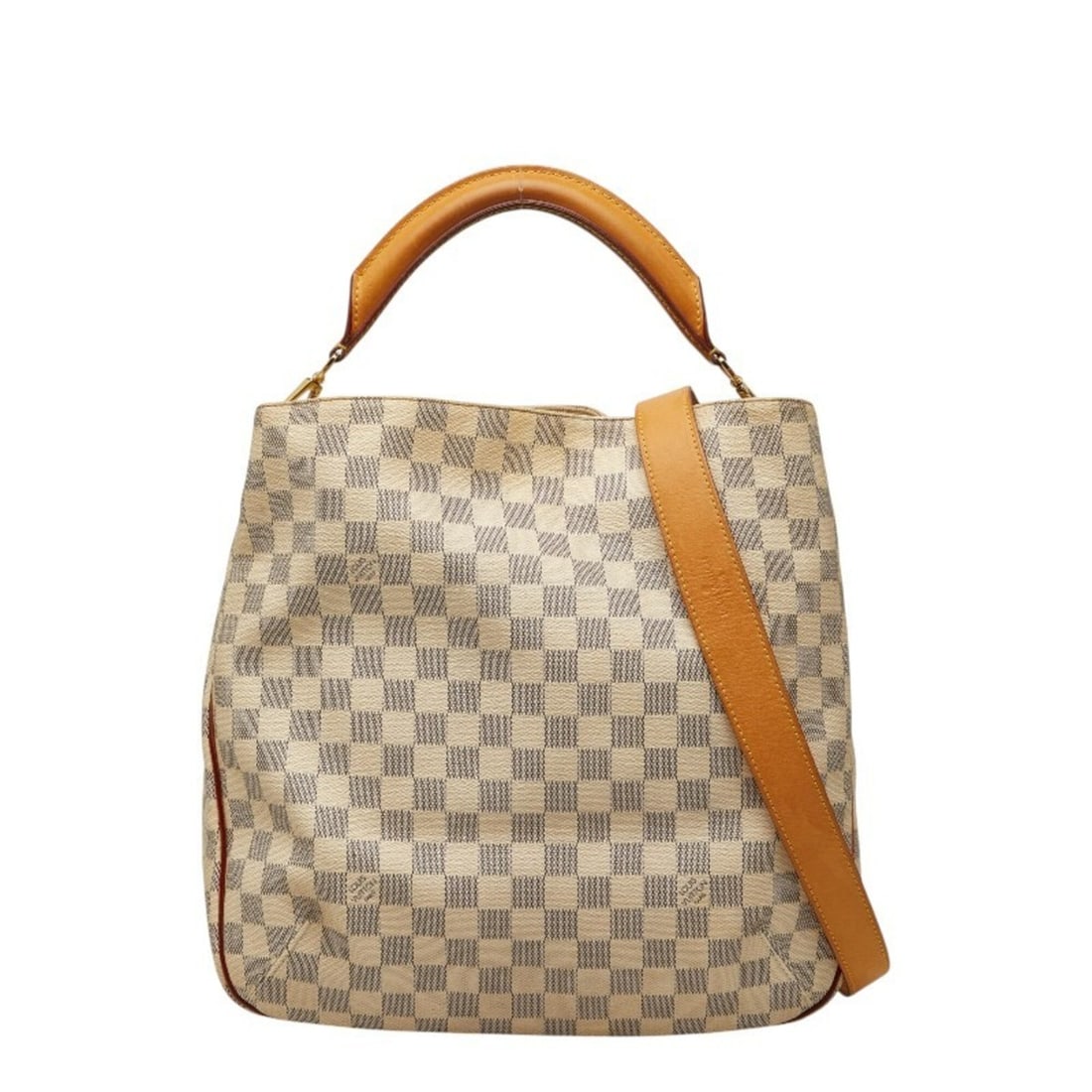 Louis Vuitton Damier Azur Sophie Handbag Shoulder Bag 2WAY N41216 White Leather Women's LOUIS: --- Catalog ---Category: SizeSize (HxWxD): 32cm x 33cm x 10cm / 12.59'' x 12.99'' x 3.93''Category: DesignType: Handbag, Shoulder bagColor: WhiteGender: WomenMaterial: PVC , Leather Category: GeneralB