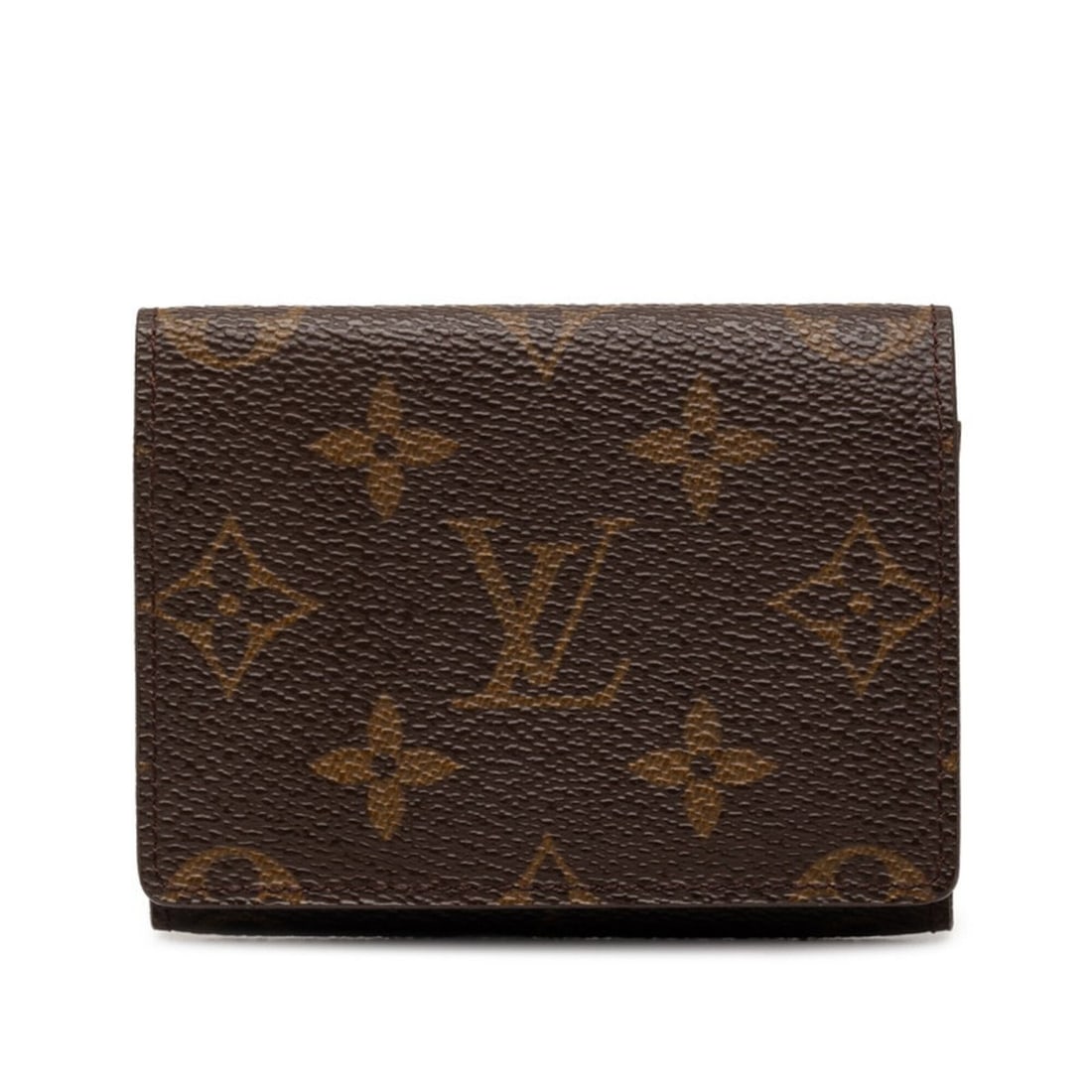 Louis Vuitton Monogram Enveloppe Carte de Visite Business Card Holder/Card Case M62920 Brown Leather: --- Catalog ---Category: DesignType: Business card caseColor: BrownGender: WomenMaterial: PVC , Leather Category: GeneralLine: MonogramBrand: Louis VuittonCategory: Physical PropertiesSize (HxWxD): 8c