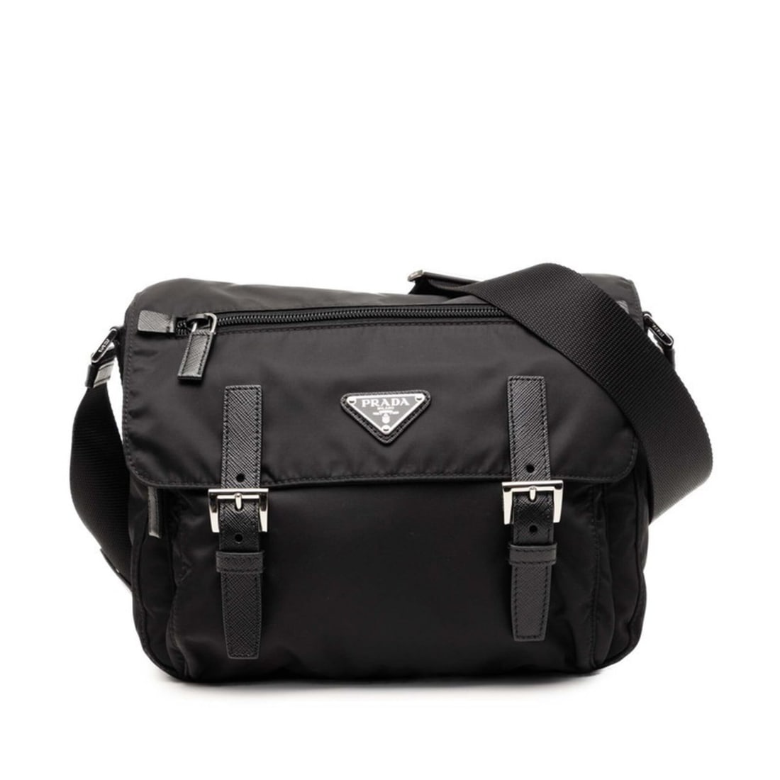 Prada Triangle Logo Plate Re-Nylon Shoulder Bag 1BD953 Black Nylon Women's PRADA: --- Catalog ---Category: SizeSize (HxWxD): 19cm x 25cm x 11cm / 7.48'' x 9.84'' x 4.33''Category: DesignType: Pouch, Shoulder bagColor: BlackGender: WomenMaterial: Nylon Category: GeneralBrand: Prada-