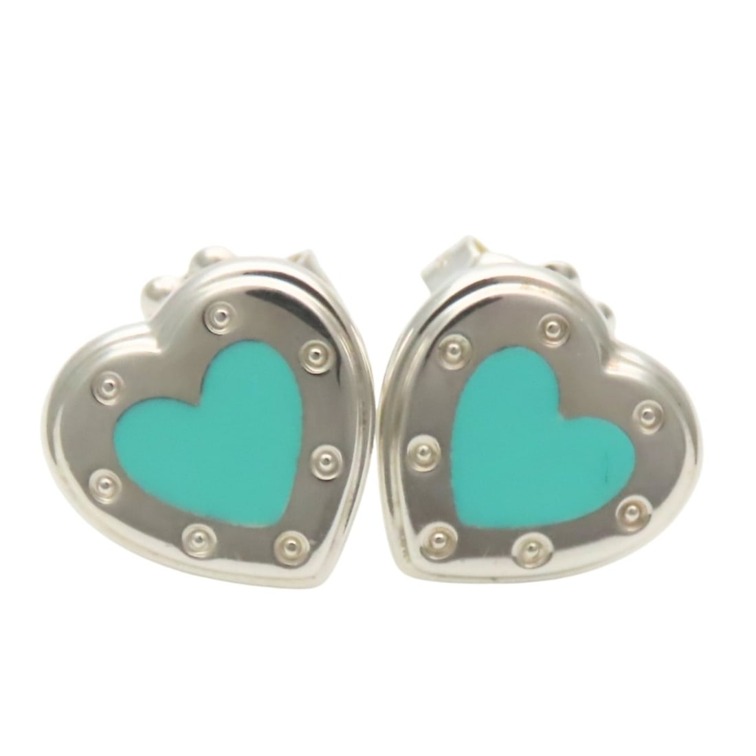 Tiffany & Co. Return to Mini Love Heart Earrings, Sterling Silver 925 Enamel, Blue, Women's.: --- Catalog ---Category: SizeSize (HxWxD): 10.00mm x 10.00mm / 0.39'' x 0.39''Category: DesignType: Stud earringsColor: Blue, SilverGender: WomenMaterial: Enamel, Silver 925Category: GeneralBrand: Tif