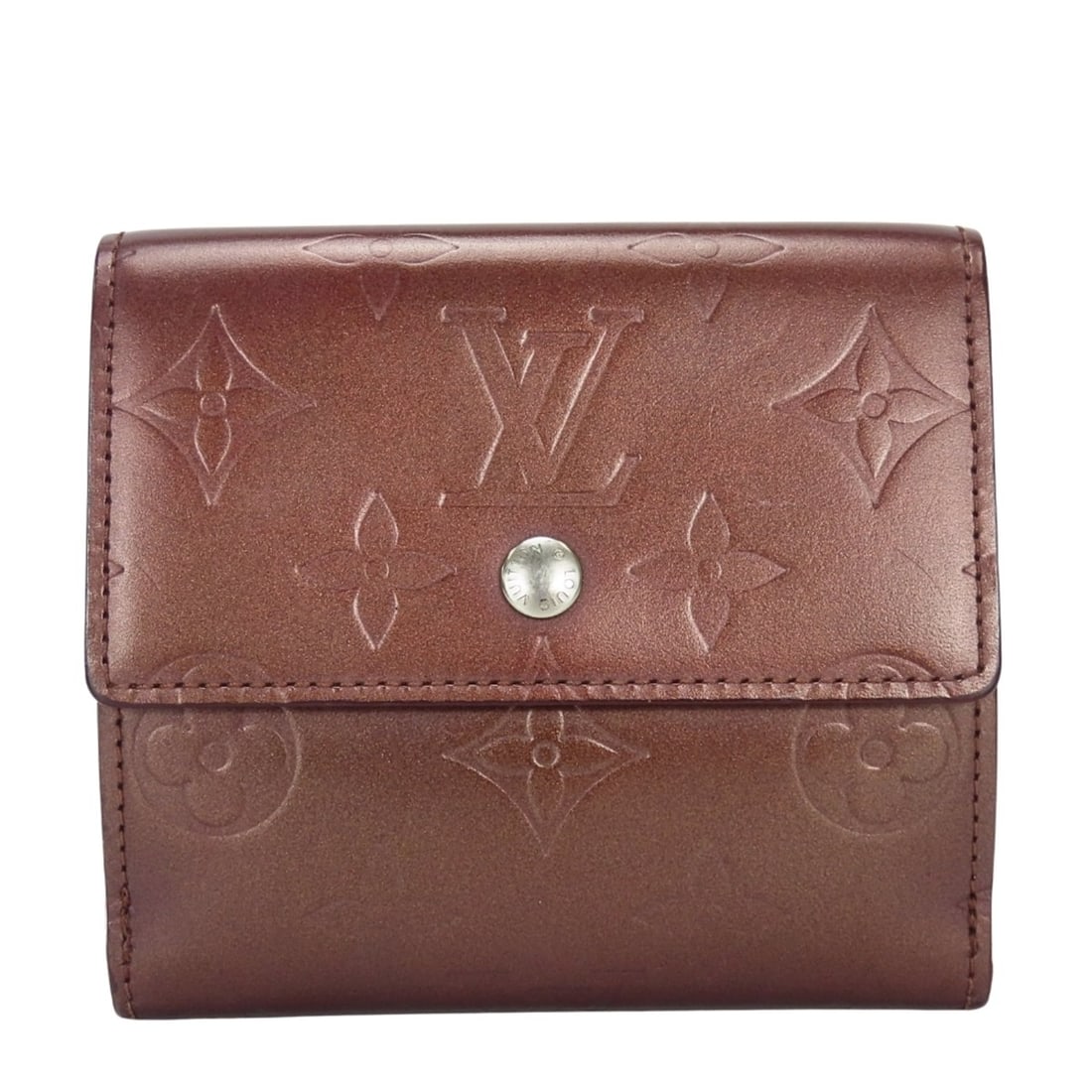 Louis Vuitton Tri-fold Wallet Porte Monnaie Billet Carte Credit M65116 Monogram Mat Violet Bordeaux: --- Catalog ---Category: SizeSize (HxWxD): 9.8cm x 10.8cm x 3cm / 3.85'' x 4.25'' x 1.18''Category: DesignType: Wallet (tri-fold)Color: Bordeaux, VioletGender: WomenMaterial: Monogram Mat Category: Ge