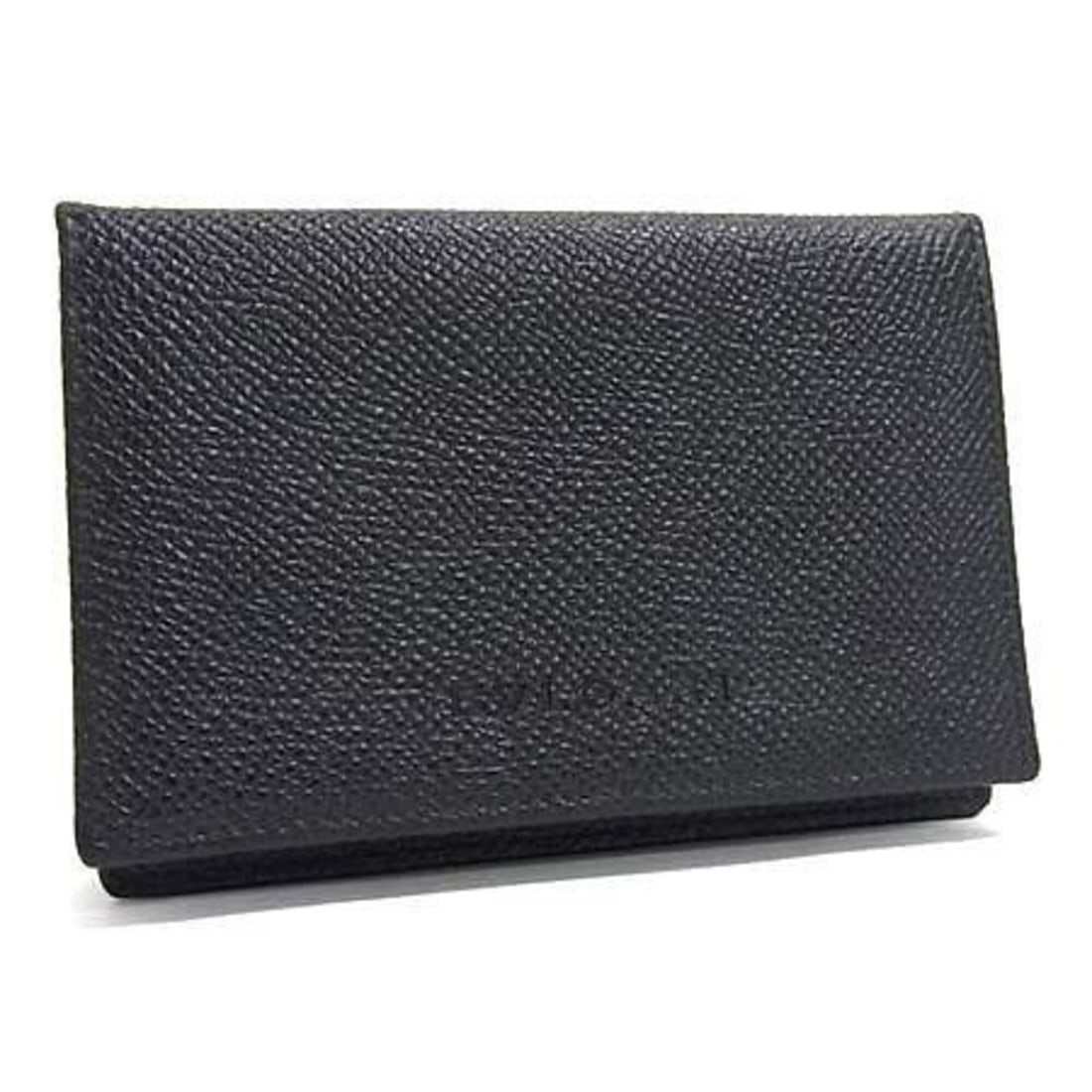 BVLGARI Bulgari Business Card Holder/Card Case 20358 Black Grained Calf Leather Men's: --- Catalog ---Category: DesignType: Business card caseColor: BlackGender: MenCategory: GeneralBrand: BvlgariCountry of Origin: ItalyCategory: Physical PropertiesSize (HxWxD): 7.5cm x 11cm x 1.2cm / 2