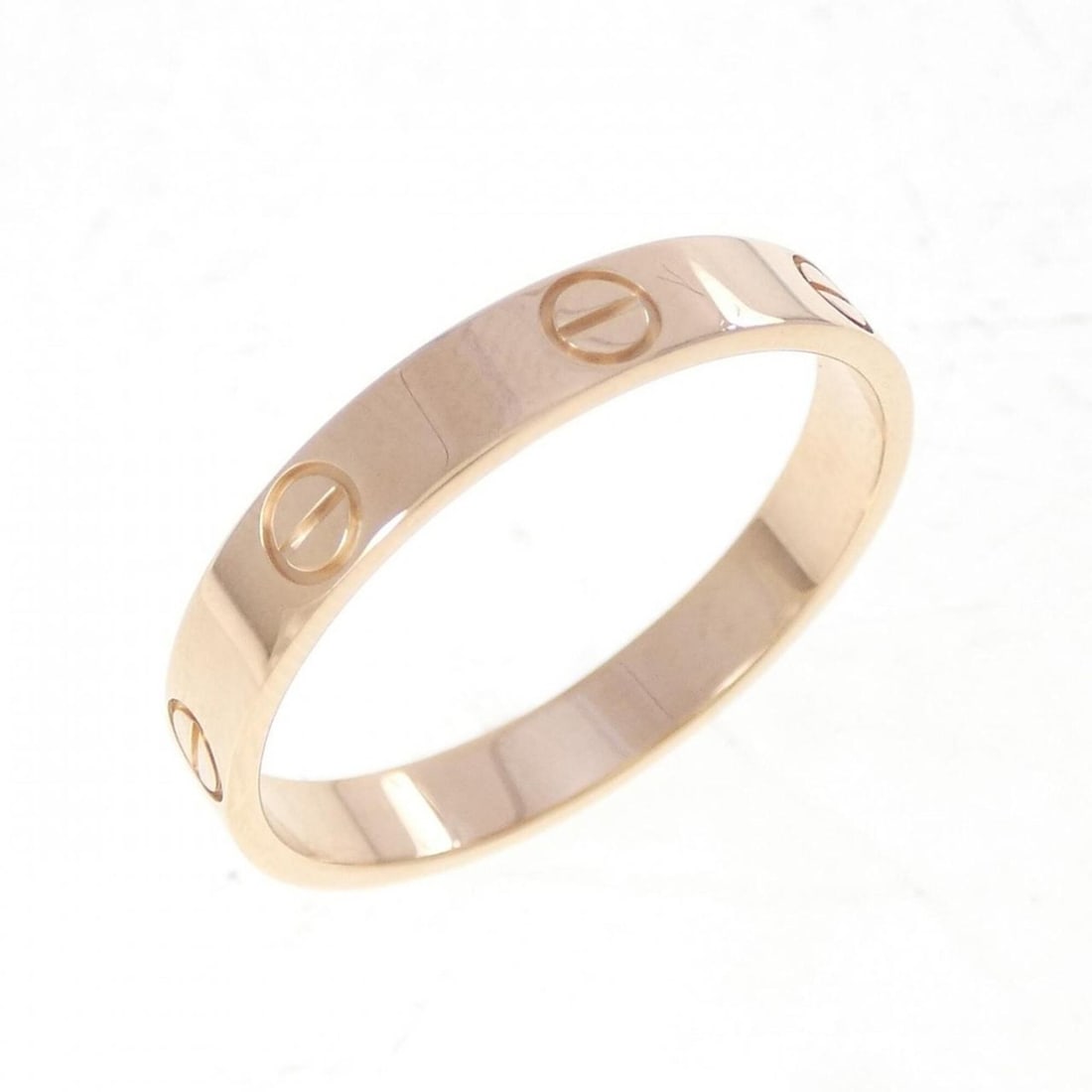 Cartier Mini Love Ring: --- Catalog ---Category: SizeWidth: 3.5mm / 0.14''Weight: 3.6g / 0.12oz.JP Size: 21.5US Size: 10Category: DesignType: Band ringGender: MenMaterial: Pink gold (18K)Category: GeneralLine: LoveBrand: Car