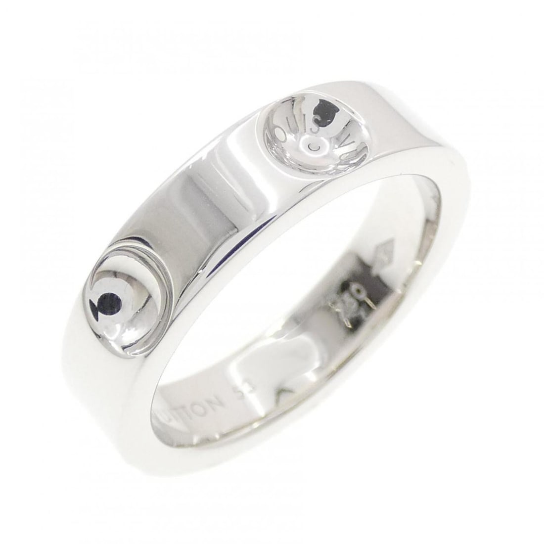 Louis Vuitton Petite Bague Empreinte Ring: --- Catalog ---Category: SizeWidth: 4.8mm / 0.19''Weight: 7.4g / 0.26oz.JP Size: 13.5US Size: 6.5Category: DesignType: Band ringGender: WomenMaterial: White gold (18K)Category: GeneralBrand: Louis