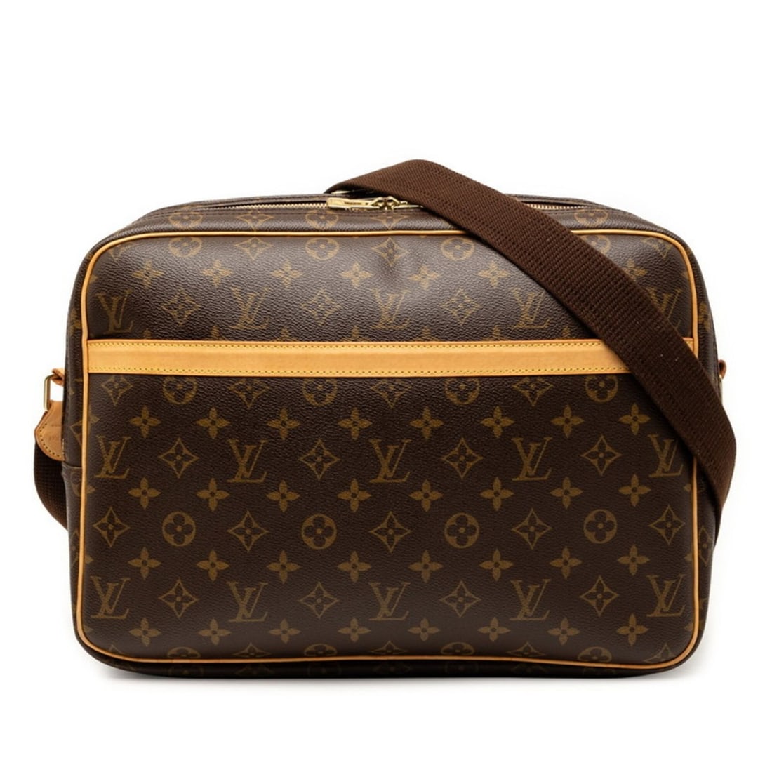 Louis Vuitton Monogram Reporter GM Crossbody Shoulder Bag M45252 Brown Leather Women's LOUIS VUITTON: --- Catalog ---Category: SizeSize (HxWxD): 28cm x 35cm x 15cm / 11.02'' x 13.77'' x 5.9''Category: DesignType: Shoulder bagColor: BrownGender: WomenMaterial: PVC , Leather Category: GeneralMPN: M45252