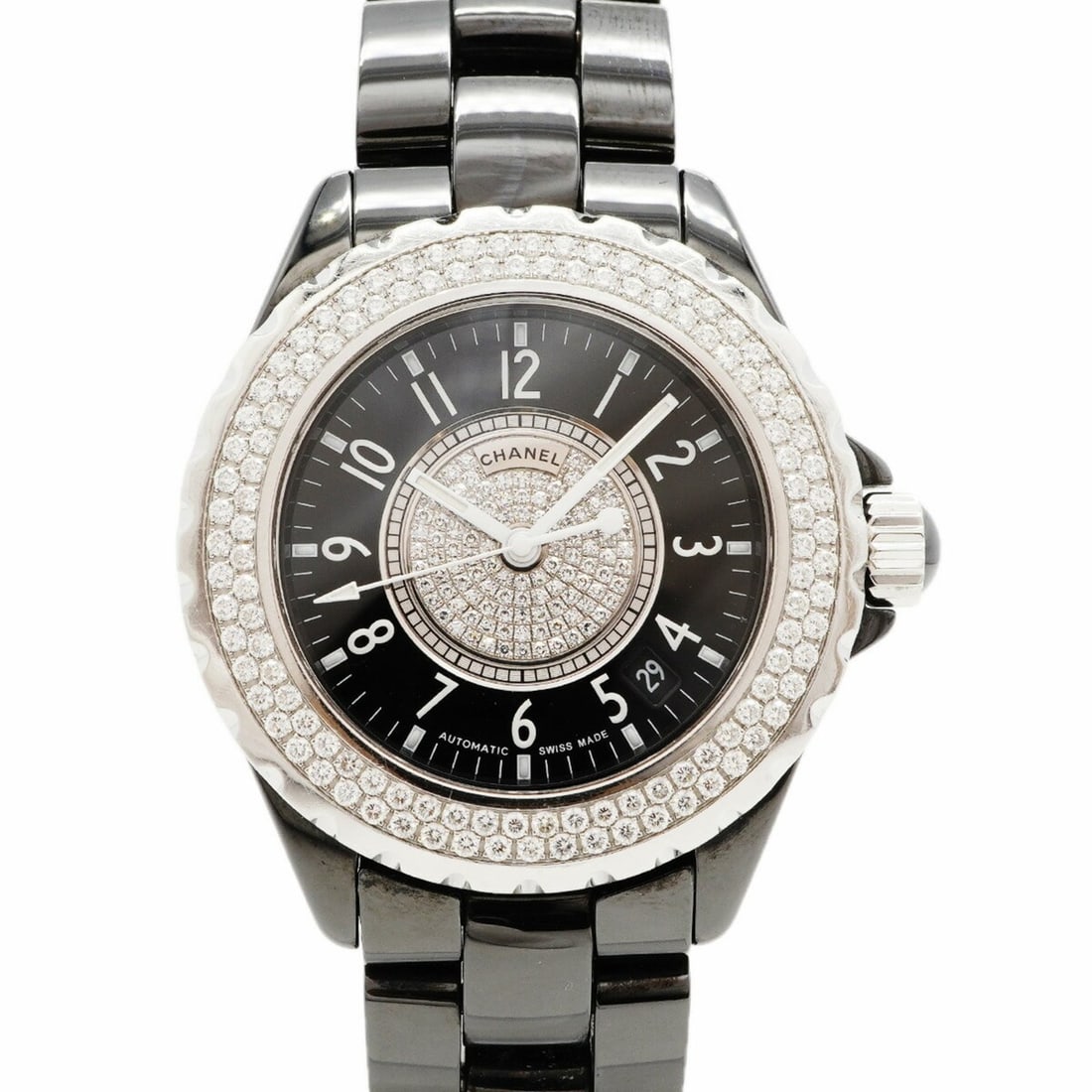 Chanel J12 Diamond H1709 Black Dial Men's Watch (1 of 10)