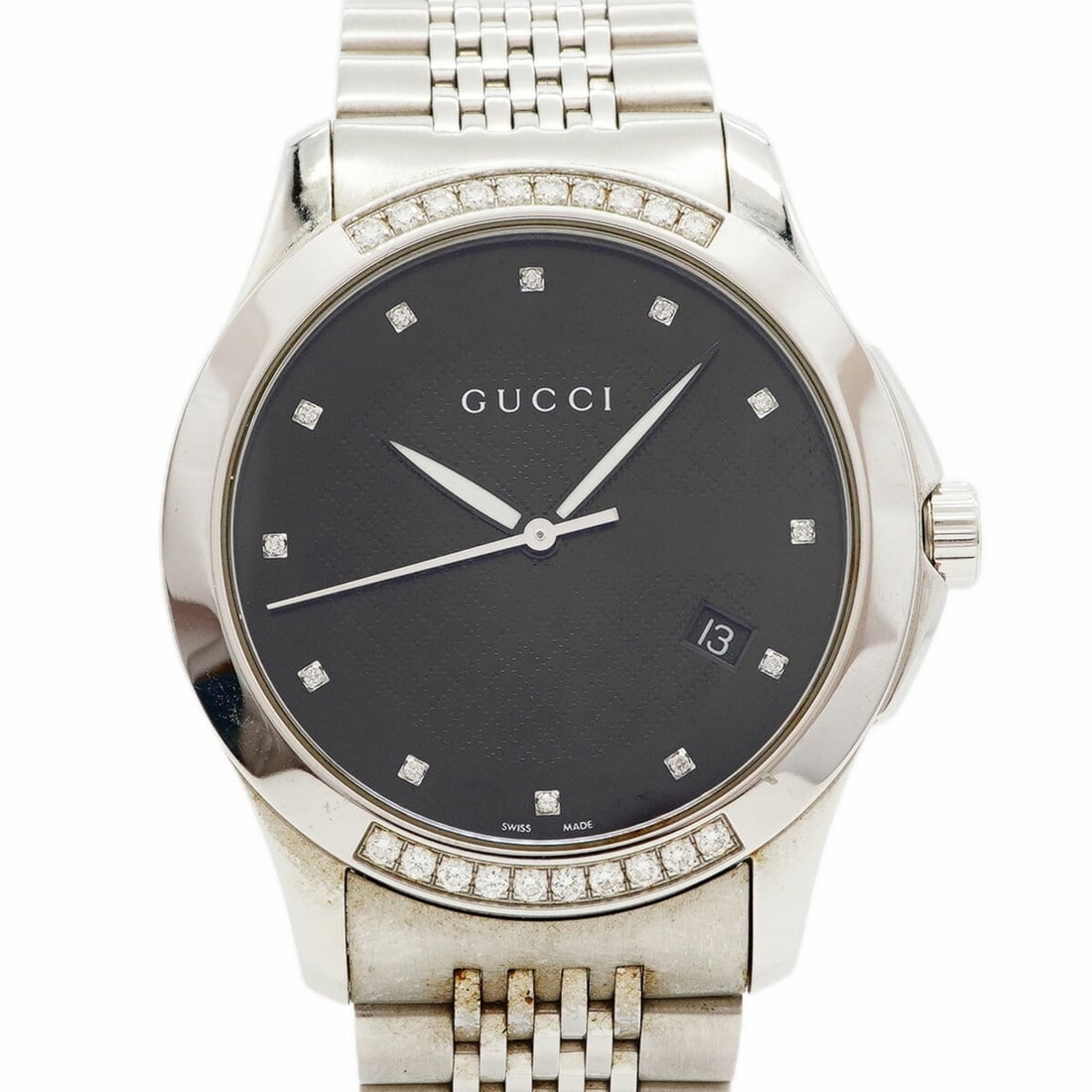 Gucci G-Timeless 126.4 Black Dial Men's Watch: --- Catalog ---Category: SizeWrist Size: 16.5cm / 6.49''Case Diameter: 38mm / 1.5''Category: DesignType: WristwatchGender: MenColor (Dial): BlackMaterial (Band): Stainless steelCategory: GeneralMPN: 1