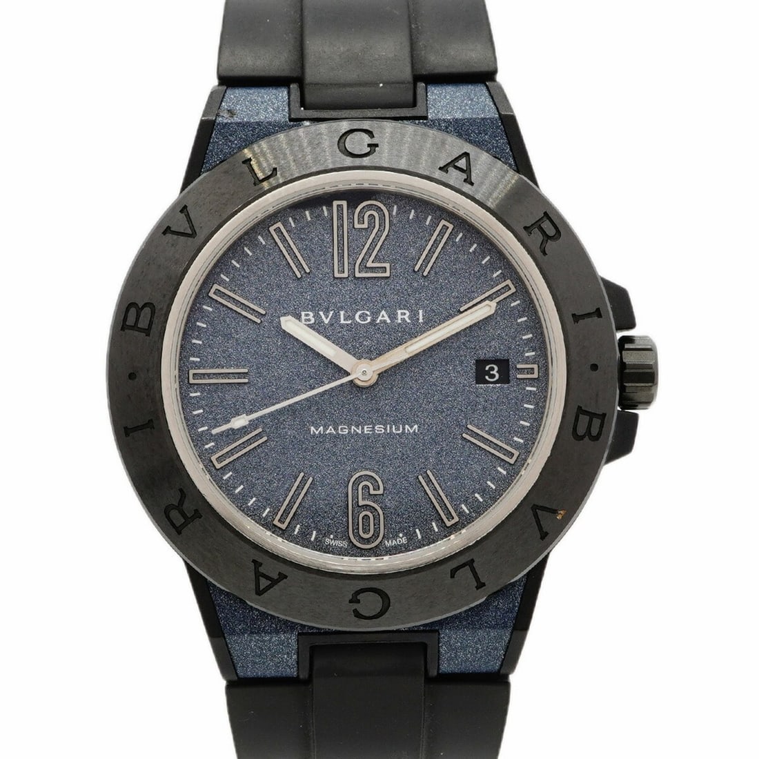 Bulgari Diagono Magnesium DG41SMC Blue Dial Men's Watch: --- Catalog ---Category: SizeWrist Size: 19.5cm / 7.67''Case Diameter: 40.5mm / 1.59''Category: DesignType: WristwatchGender: MenColor (Dial): BlueMaterial (Band): RubberCategory: GeneralMPN: DG41SMCB