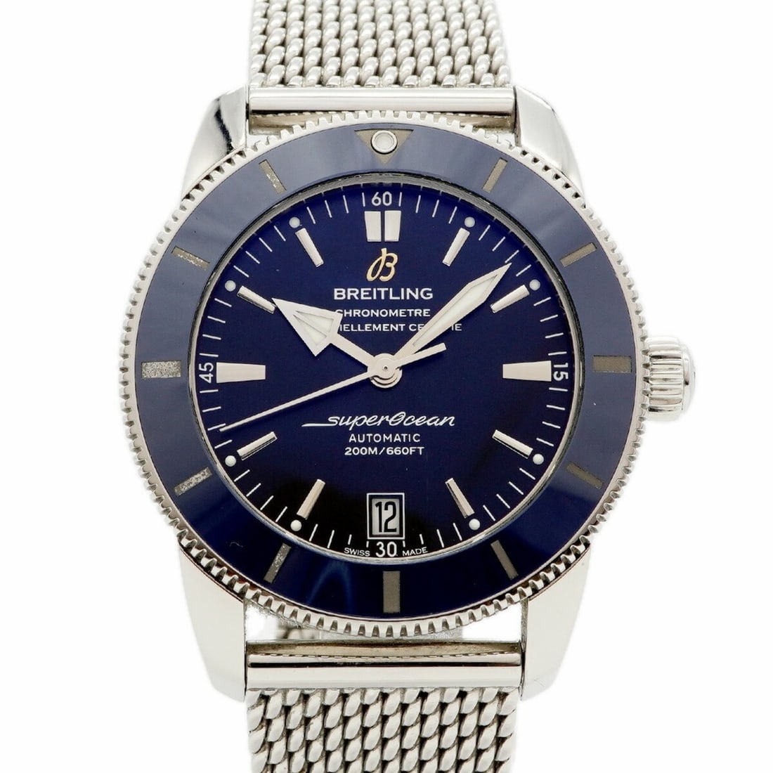 Breitling Superocean AB201016 AB2010 Black Dial Men's Watch: --- Catalog ---Category: SizeWrist Size: 18cm / 7.08''Case Diameter: 41.9mm / 1.65''Category: DesignType: WristwatchGender: MenColor (Dial): BlackMaterial (Band): Stainless steelCategory: GeneralMPN: 