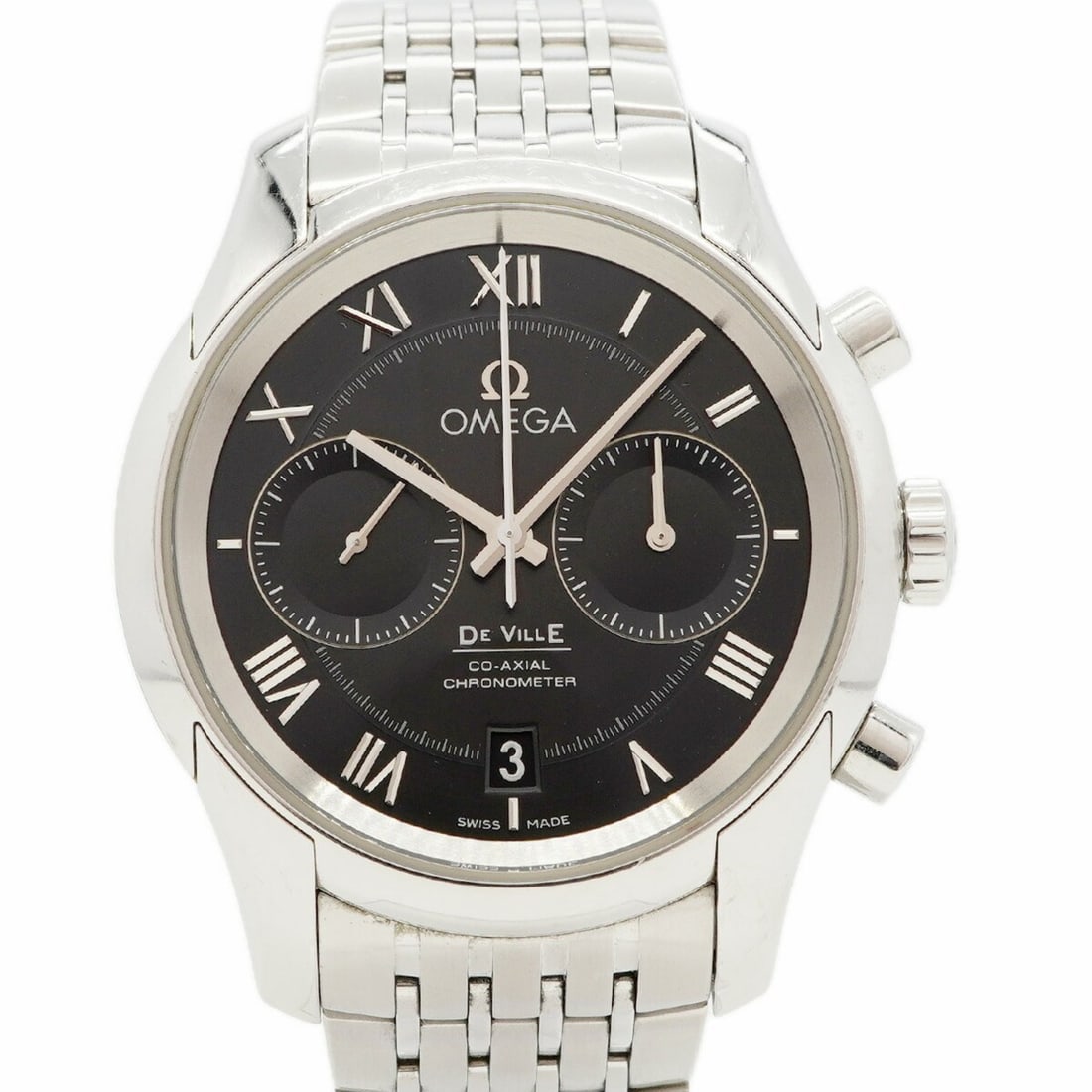 Omega De Ville 431.10.42.51.01.001 Black Dial Men's Watch: --- Catalog ---Category: SizeWrist Size: 17cm / 6.69''Case Diameter: 41.9mm / 1.65''Category: DesignType: WristwatchGender: MenColor (Dial): BlackMaterial (Band): Stainless steelCategory: GeneralMPN: 