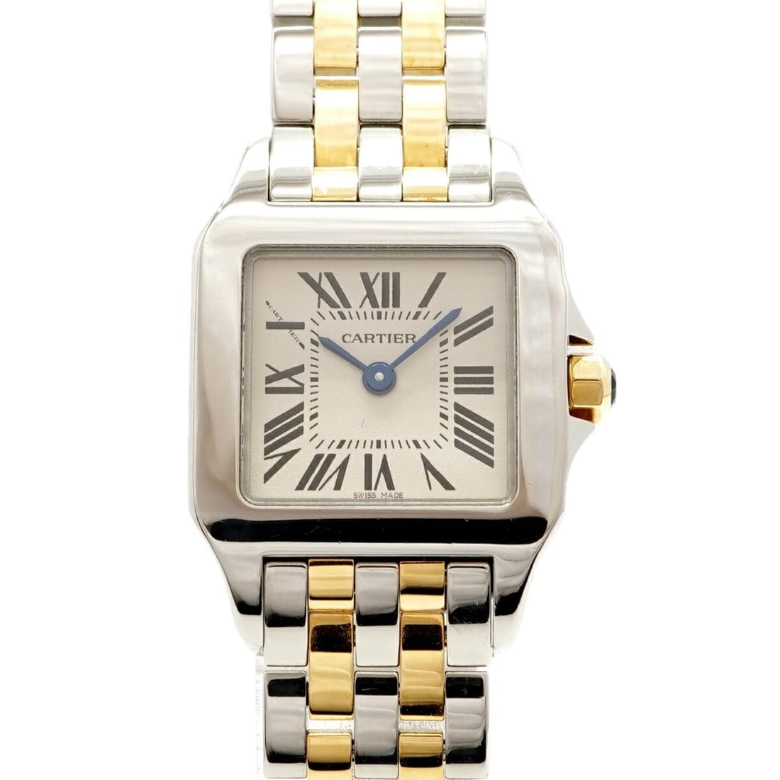 Cartier Santos SM Two-Tone W25066Z6 White Dial Women's Watch: --- Catalog ---Category: SizeWrist Size: 13cm / 5.11''Case Diameter: 20mm / 0.79''Category: DesignType: WristwatchGender: WomenColor (Dial): WhiteMaterial (Band): Stainless steel, Yellow goldCategory: