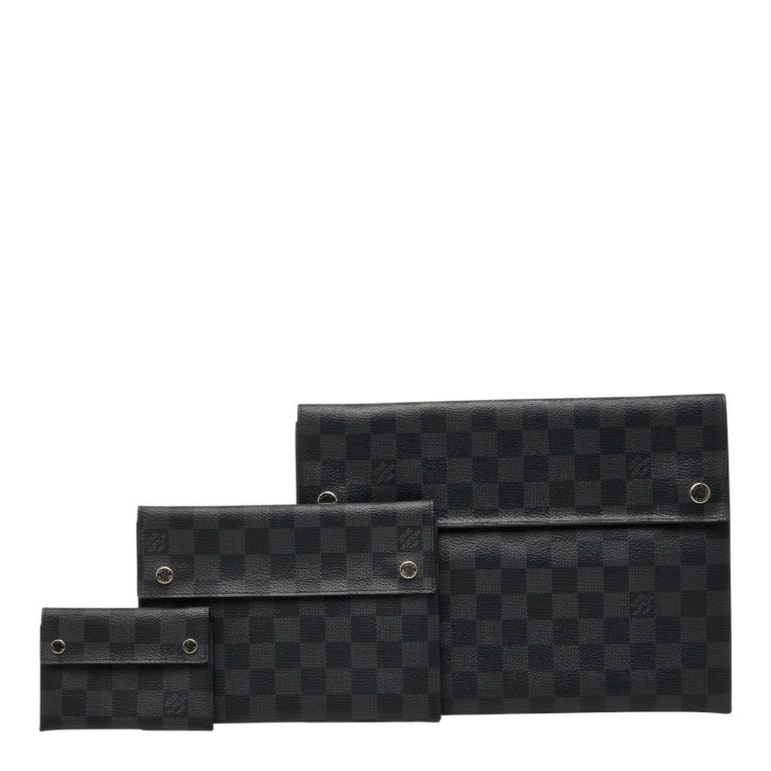 Louis Vuitton Damier Graphite Alpha Triple Pouch Set of 3 - Handbag, Pouch, Clutch Bag, N60255, (1 of 11)