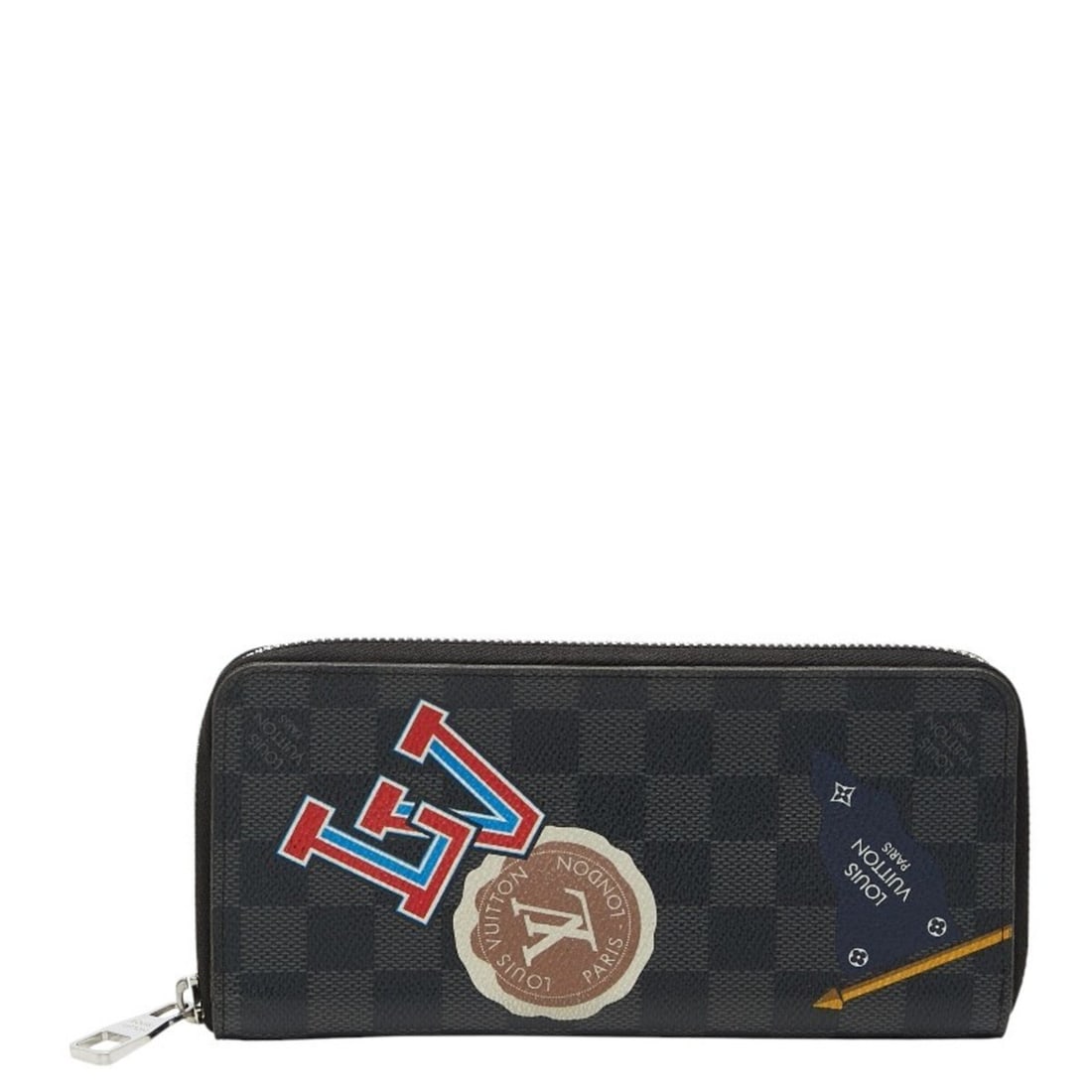 Louis Vuitton Damier Graphite Stickers Zippy Wallet Vertical Round Zipper Long N64443 Black Men's: --- Catalog ---Category: SizeSize (HxWxD): 9.5cm x 20cm x 2cm / 3.74'' x 7.87'' x 0.78''Category: DesignType: Long wallet (bi-fold)Color: BlackGender: MenMaterial: PVC Category: GeneralBrand: Louis Vu