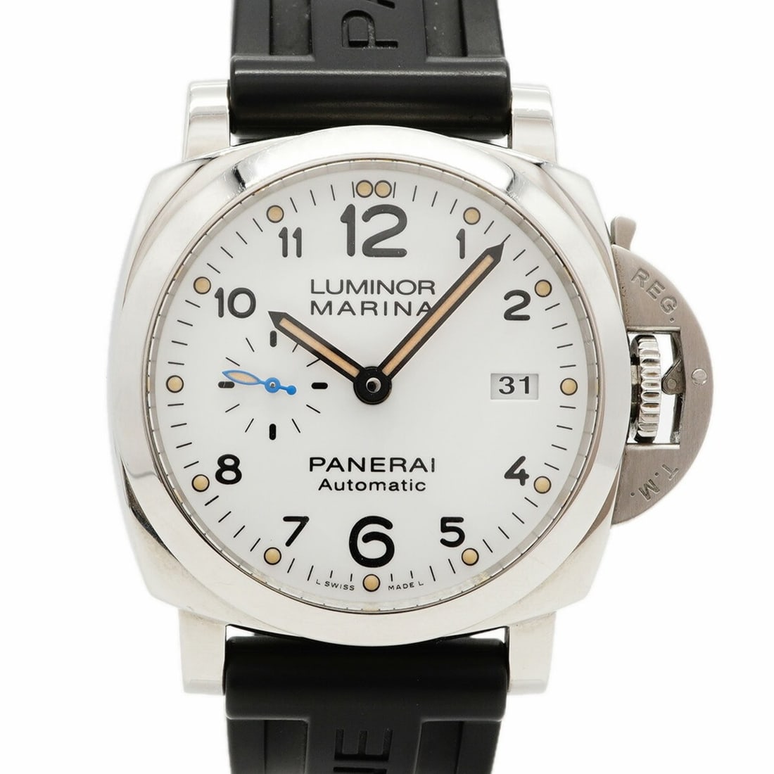 Officine Panerai Luminor Marina 1950 PAM01499 White Dial Men's Watch: --- Catalog ---Category: SizeWrist Size: 21cm / 8.26''Case Diameter: 44mm / 1.73''Category: DesignType: WristwatchGender: MenColor (Dial): WhiteMaterial (Band): RubberCategory: GeneralMPN: PAM01499Bra