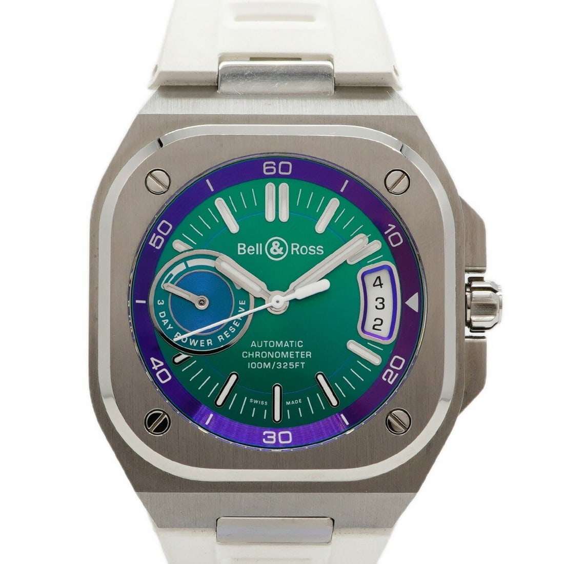Bell & Ross BR-X5 Iridescent BRX5R-IRS-ST SRB Blue Dial Men's Watch: --- Catalog ---Category: SizeWrist Size: 20.5cm / 8.07''Case Diameter: 41mm / 1.61''Category: DesignType: WristwatchGender: MenColor (Dial): BlueMaterial (Band): RubberCategory: GeneralMPN: BRX5R-IRS-