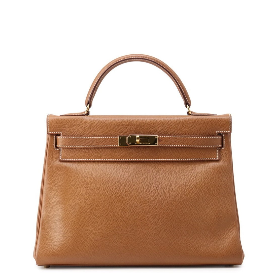 Hermes Kelly 32 Handbag, Gold Courchevel Leather, ?Y Stamp, HERMES 2-way Bag, Kelly, Women's: --- Catalog ---Category: SizeSize (HxWxD): 22cm x 31.5cm x 12cm / 8.66'' x 12.4'' x 4.72''Category: DesignType: HandbagColor: GoldGender: WomenMaterial: Courchevel leather Category: GeneralBrand: