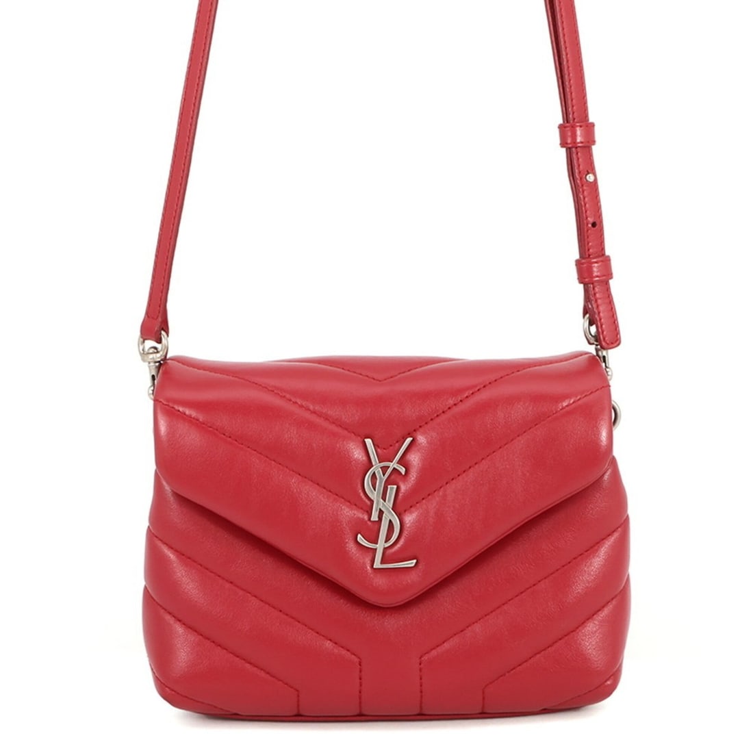 Yves Saint Laurent Saint Laurent Paris Shoulder Bag, Loulou Toy Leather, 467072; Handbag; Handbag: --- Catalog ---Category: SizeSize (HxWxD): 14cm x 19.5cm x 7cm / 5.51'' x 7.67'' x 2.75''Category: DesignType: Shoulder bagColor: Red colorGender: WomenMaterial: Leather Category: GeneralBrand: Yves S