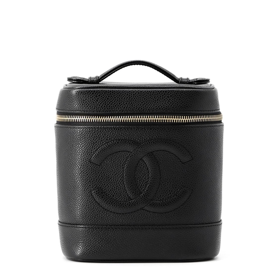 Chanel Vanity Bag, Coco Mark, Caviar Skin, A01998, CHANEL Handbag, Pouch, Black, Women's,: --- Catalog ---Category: SizeSize (HxWxD): 17cm x 15cm x 12.5cm / 6.69'' x 5.9'' x 4.92''Category: DesignType: Pouch, Vanity bagColor: BlackGender: WomenMaterial: Grained Calfskin Category: GeneralBra