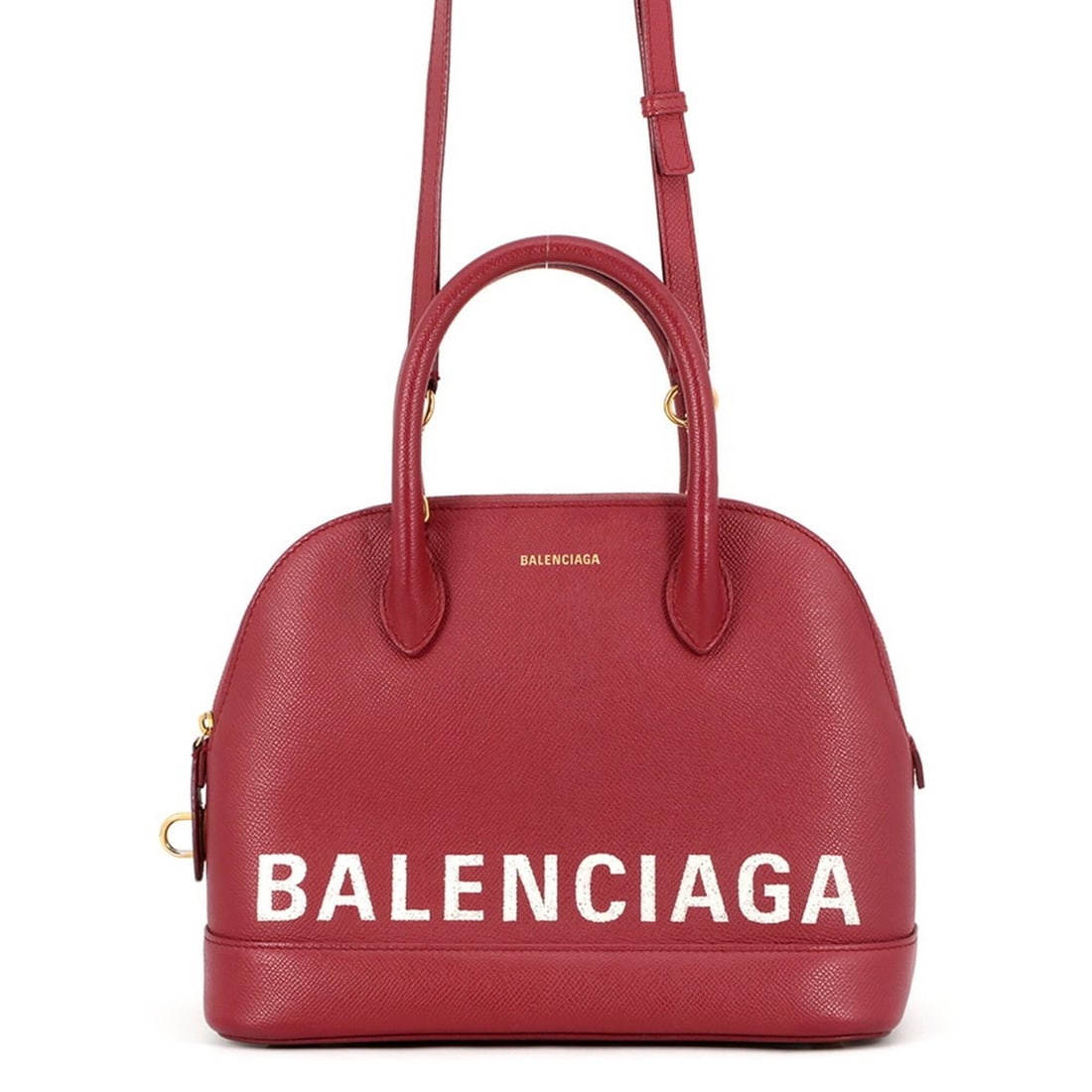 Balenciaga Ville handbag 518873 BALENCIAGA 2-way shoulder bag: --- Catalog ---Category: SizeSize (HxWxD): 20.5cm x 25.5cm x 11.5cm / 8.07'' x 10.03'' x 4.52''Category: DesignType: Handbag, Shoulder bagColor: Red colorGender: WomenMaterial: Leather Hardware