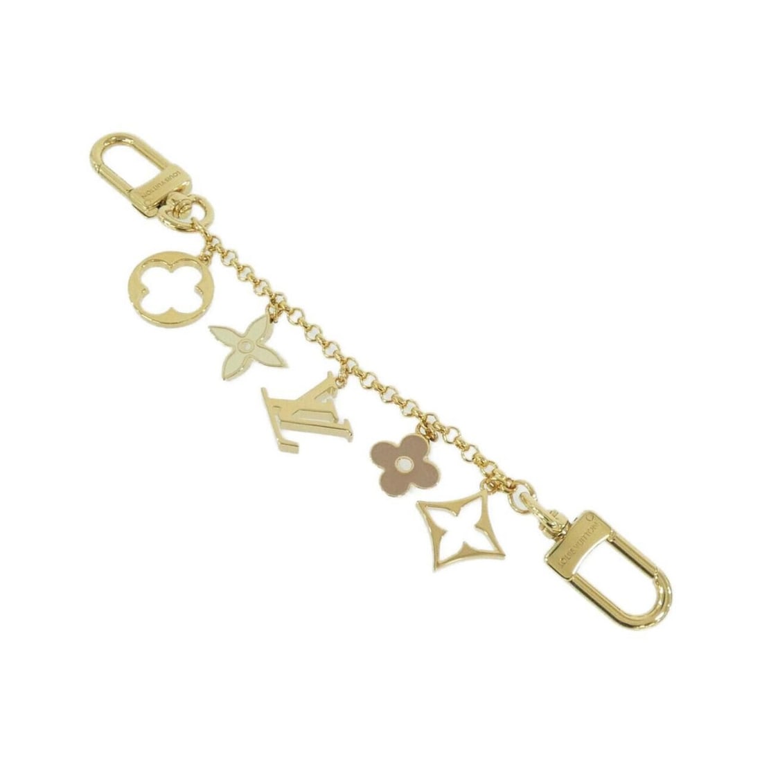 Louis Vuitton Accessory Bag Charm Chain Fleur de Monogram M01413: --- Catalog ---Category: DesignType: Handbag charmColor: Gold, RoseGender: WomenCategory: GeneralMPN: M01413Brand: Louis Vuitton--- Item List ---Section: ConditionRanking: Rank A Used - A few traces