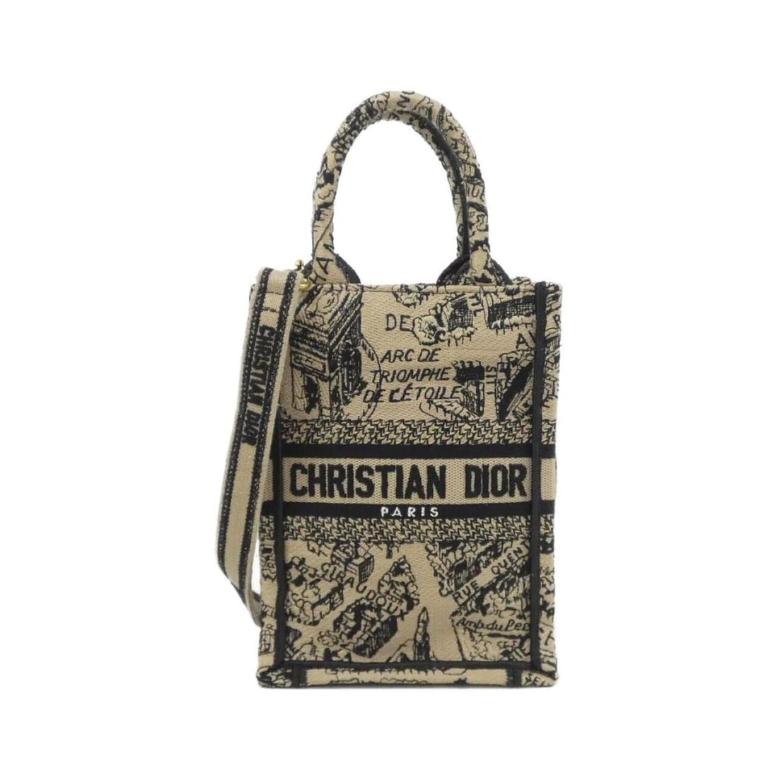 Christian Dior PLAN DE PARIS Book Tote Mini Vertical Handbag S5555COMP: --- Catalog ---Category: DesignType: HandbagColor: BeigeGender: Men,WomenMaterial: Canvas Hardware Color: GoldCategory: GeneralMPN: S5555COMPBrand: Christian Dior--- Item List ---Section: