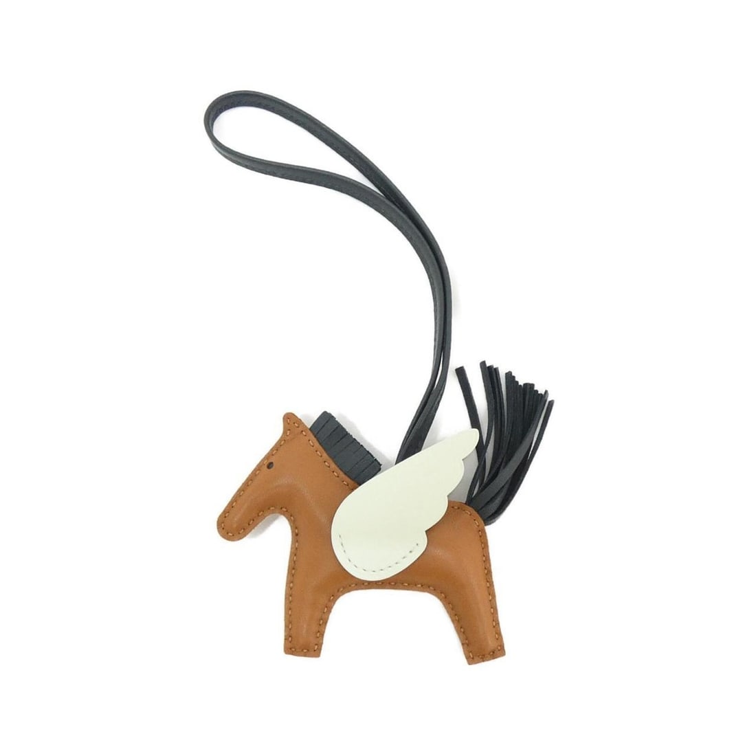 Hermes Rodeo Pegasus Accessory Bag Charm PM 083010CA: --- Catalog ---Category: SizeSize (HxWxD): 75.00mm x 85.00mm / 2.95'' x 3.35''Category: DesignType: Handbag charmColor: Brown, GoldGender: WomenMaterial: Agneau MiloCategory: GeneralMPN: