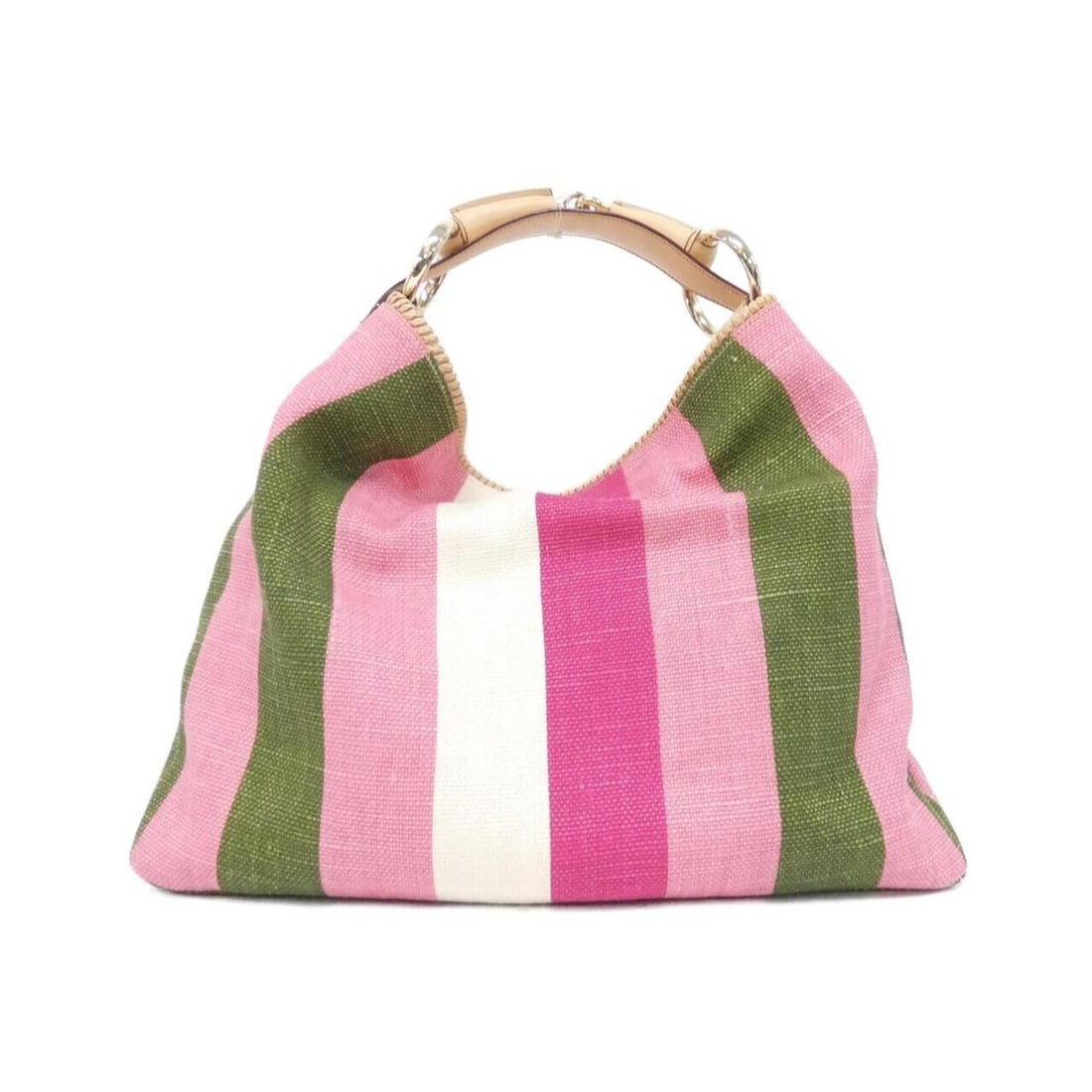 Gucci 114900 Shoulder Bag: --- Catalog ---Category: SizeSize (HxWxD): 36cm x 45cm x 12cm / 14.17'' x 17.71'' x 4.72''Category: DesignType: Shoulder bagColor: Beige, Green, PinkGender: Men,WomenMaterial: Linen Hardware Color: Go