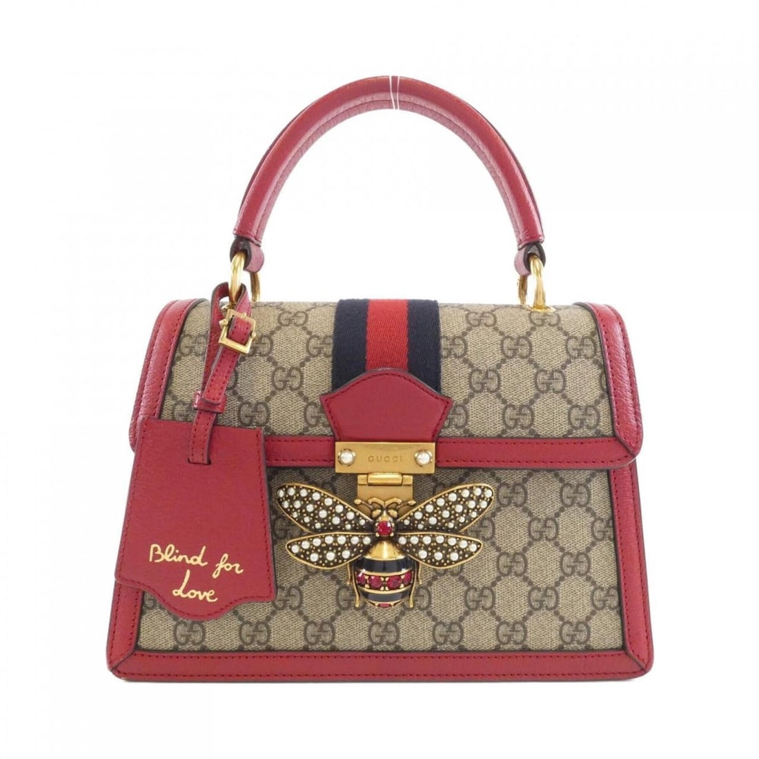 Gucci QUEEN MARGARET 476541 916ST Handbag: --- Catalog ---Category: SizeSize (HxWxD): 18cm x 26cm x 10cm / 7.08'' x 10.23'' x 3.93''Category: DesignType: HandbagColor: Beige, Red colorGender: WomenMaterial: GG Supreme Hardware Color: GoldCateg