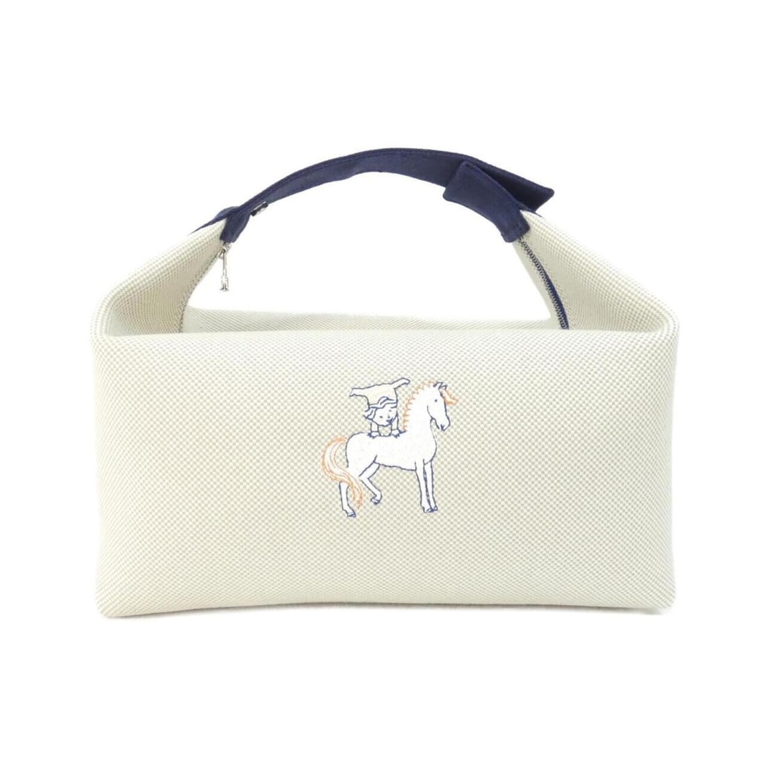 Hermes Bride à Black Cabriole GM 103587M Handbag Pouch: --- Catalog ---Category: SizeSize (HxWxD): 21cm x 25cm x 14cm / 8.26'' x 9.84'' x 5.51''Category: DesignType: Handbag, PouchColor: BeigeGender: Men,WomenMaterial: Canvas Hardware Color: SilverCategory