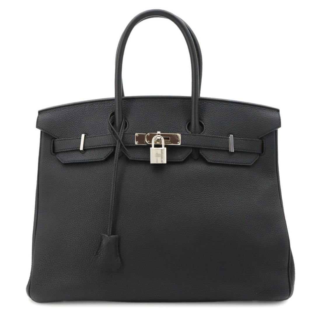 Hermes Birkin 35 Togo Black Handbag ?R Stamp Silver Hardware: --- Catalog ---Category: SizeSize (HxWxD): 28cm x 35cm x 18cm / 11.02'' x 13.77'' x 7.08''Category: DesignType: HandbagColor: BlackGender: WomenMaterial: Togo leather Category: GeneralBrand: