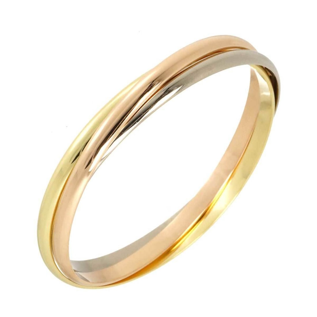 Cartier Trinity Bracelet, 18cm, 18K Yellow Gold, White Pink Three-Color 750 Bangle Bracelet (1 of 20)