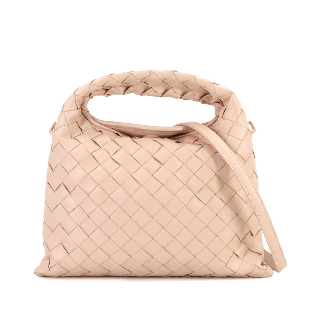 Bottega Veneta Intrecciato Mini Hop 2-way Hand/Shoulder Handbag, Leather, Pink, 777586 Bag: --- Catalog ---Category: SizeSize (HxWxD): 16cm x 26cm x 4cm / 6.29'' x 10.23'' x 1.57''Category: DesignType: HandbagColor: PinkGender: WomenMaterial: Intrecciato Category: GeneralMPN: 777586Brand: Bo