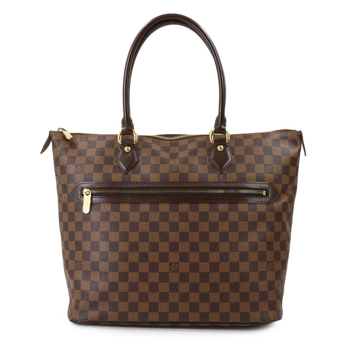 Louis Vuitton Damier Saleya GM Tote Handbag, Ebene, N51181, Brown with Gold Hardware: --- Catalog ---Category: SizeSize (HxWxD): 33cm x 45cm x 23cm / 12.99'' x 17.71'' x 9.05''Category: DesignType: Handbag, Tote bagColor: Brown, Damier Canvas, EbeneGender: WomenMaterial: Damier Canvas 