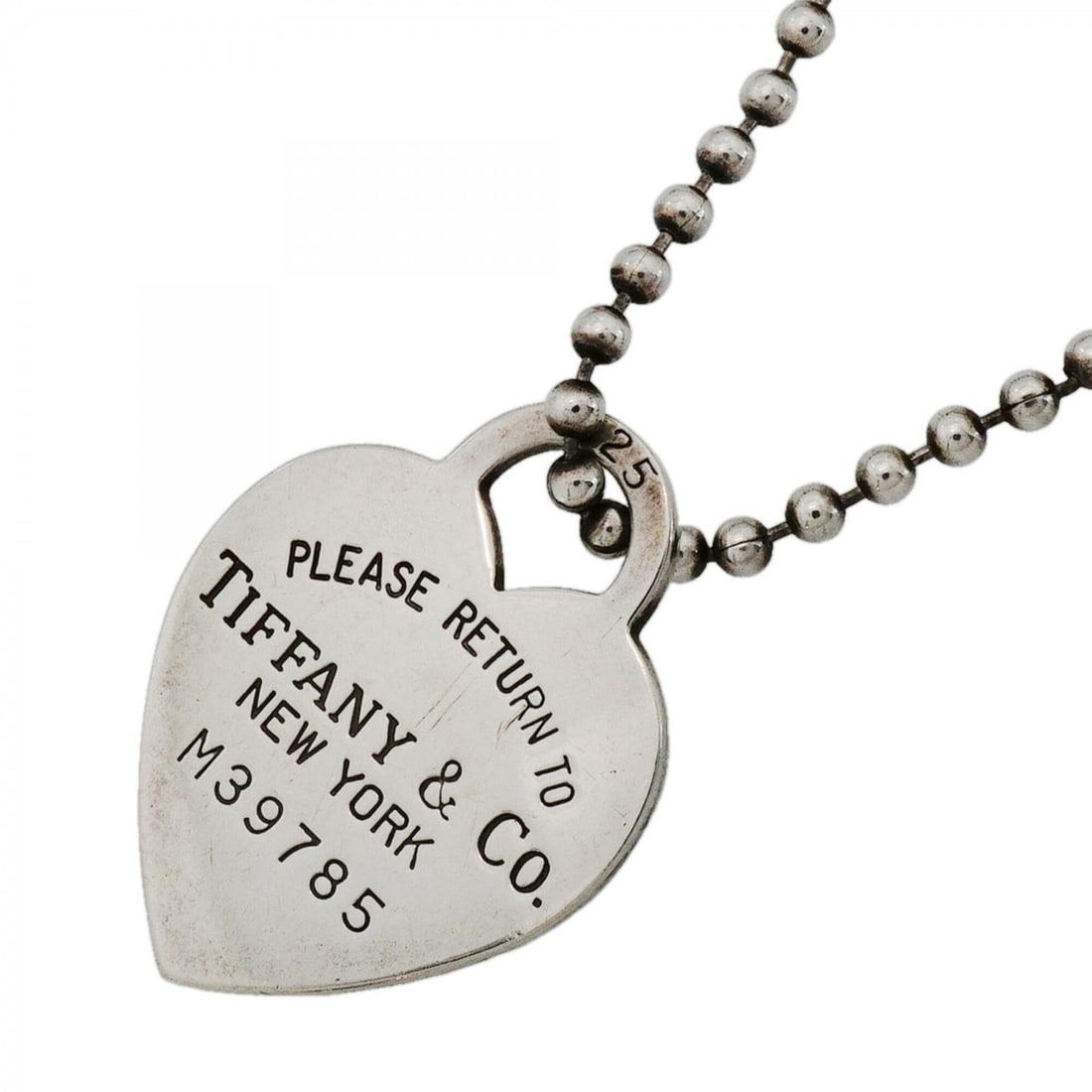 Tiffany & Co. Return to Heart Necklace, Sterling Silver 925, Women's: --- Catalog ---Category: SizePendant Size: 29.9mm x 23mm / 1.17'' x 0.9''Neck Circumference: 88.5 cm / 34.84''Category: DesignGender: WomenMaterial: Silver 925Necklace Type: NecklaceCategory: GeneralB