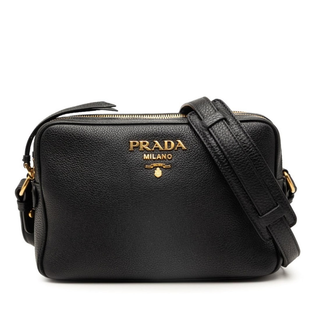 Prada Crossbody Shoulder Bag 1BH082 Black Vitello Daino Leather Women's PRADA (1 of 13)