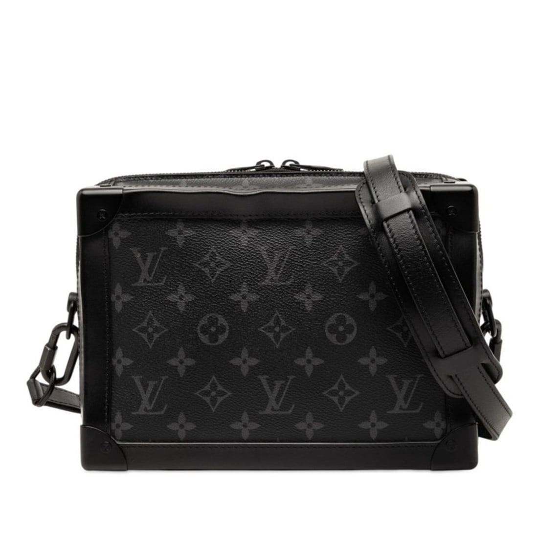 Louis Vuitton Monogram Eclipse Soft Trunk Crossbody Shoulder Bag M44730 Black Gray Leather Men's: --- Catalog ---Category: SizeSize (HxWxD): 17.5cm x 24.5cm x 9.5cm / 6.88'' x 9.64'' x 3.74''Category: DesignType: Shoulder bagColor: Black, GrayGender: MenMaterial: PVC , Leather Category: GeneralLin