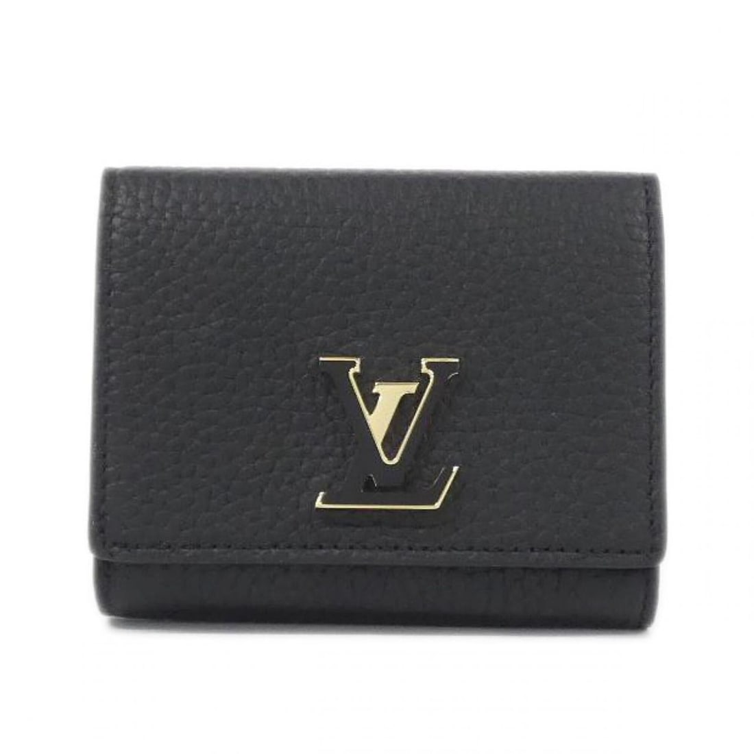 Louis Vuitton Portefeuille Capucines Tiny M12149 Wallet: --- Catalog ---Category: SizeSize (HxWxD): 8cm x 10cm x 3cm / 3.14'' x 3.93'' x 1.18''Category: DesignType: Wallet (bi-fold)Color: BlackGender: WomenMaterial: Leather Leather/Fur Type: Calf leather, T