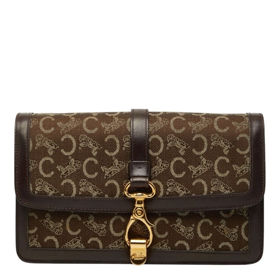 Celine C Macadam Clutch Bag, Brown Canvas Leather, Women's CELINE: --- Catalog ---Category: SizeSize (HxWxD): 14cm x 22.5cm x 4.5cm / 5.51'' x 8.85'' x 1.77''Category: DesignType: Clutch bagColor: BrownGender: WomenMaterial: Canvas , Leather Category: GeneralBrand: C