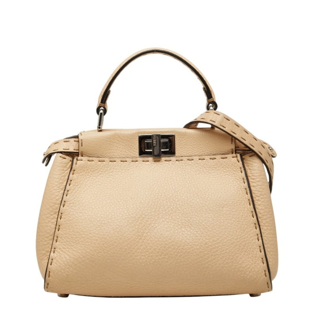 Fendi Selleria Peekaboo Mini Handbag Shoulder Bag 2WAY 8BN244 Beige Leather Women's FENDI: --- Catalog ---Category: SizeSize (HxWxD): 18.5cm x 23cm x 11cm / 7.28'' x 9.05'' x 4.33''Category: DesignType: Handbag, Shoulder bagColor: BeigeGender: WomenMaterial: Leather Category: GeneralMPN: 8B