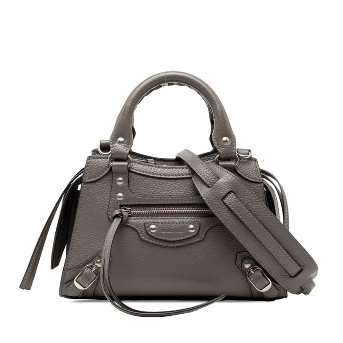 Balenciaga Neoclassic City Mini Handbag Shoulder Bag 2-Way Grey Leather Women's BALENCIAGA (1 of 13)