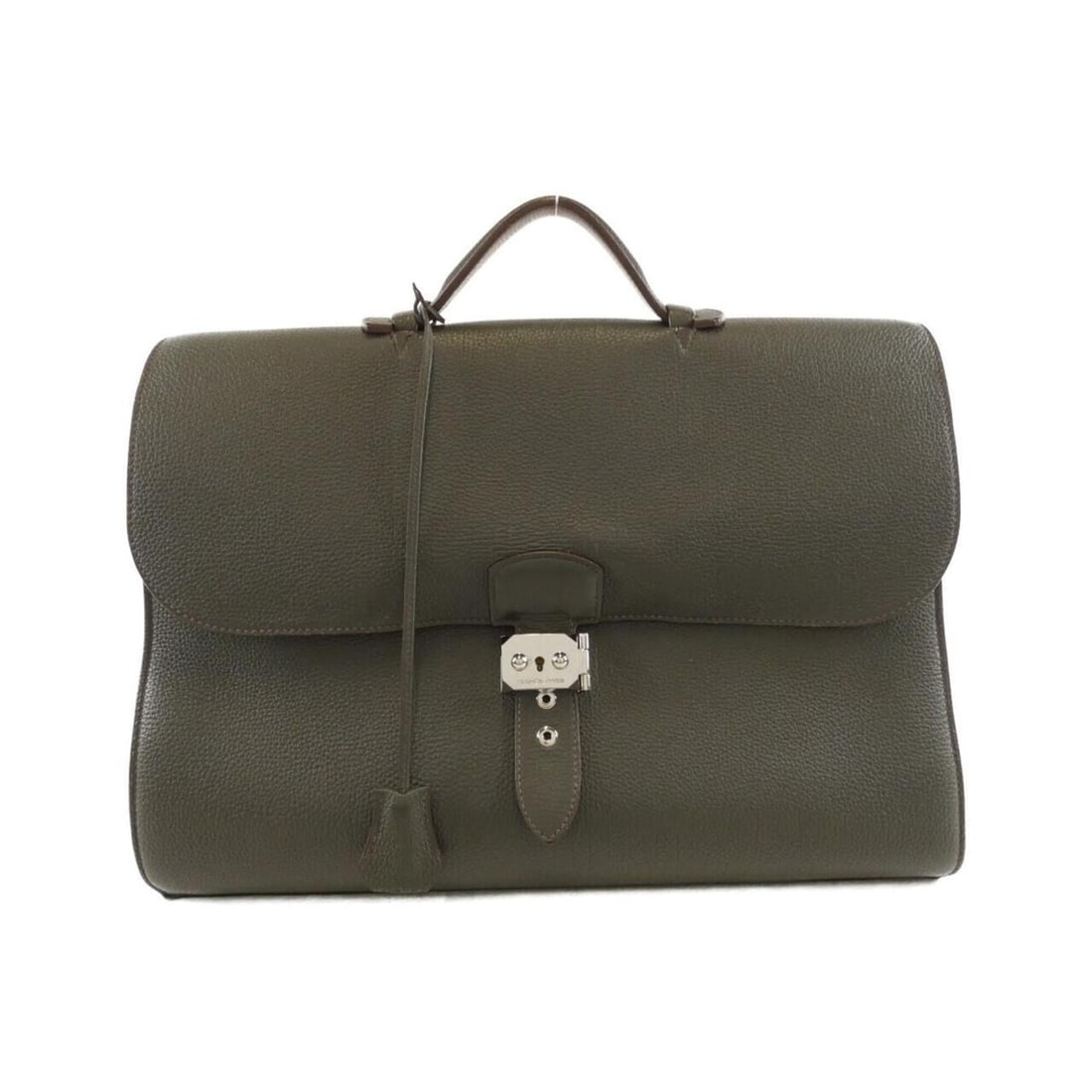 Hermes Sac à Dépêches Multi Pocket 38-2 067795CK Handbag: --- Catalog ---Category: SizeSize (HxWxD): 29cm x 38cm x 8cm / 11.41'' x 14.96'' x 3.14''Category: DesignType: HandbagColor: Etoupe gray, Gray, GreenGender: Men,WomenMaterial: Togo leather Hardware