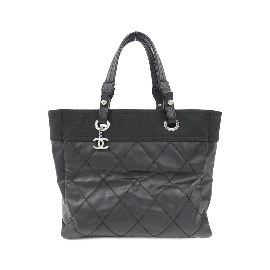 Chanel Paris Biarritz Line 34209 Handbag: --- Catalog ---Category: SizeSize (HxWxD): 29cm x 45cm x 15cm / 11.41'' x 17.71'' x 5.9''Category: DesignType: HandbagColor: BlackGender: WomenMaterial: Canvas Hardware Color: SilverCategory: