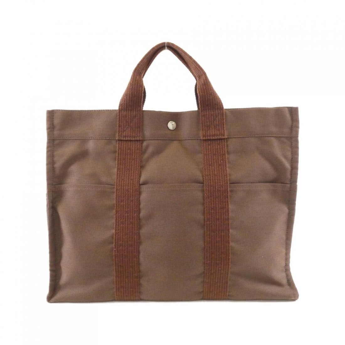 Hermes Herline MM 100951M Handbag: --- Catalog ---Category: SizeSize (HxWxD): 32cm x 42cm x 10cm / 12.59'' x 16.53'' x 3.93''Category: DesignType: HandbagColor: BrownGender: Men,WomenMaterial: Canvas Hardware Color: SilverCategory: Gen