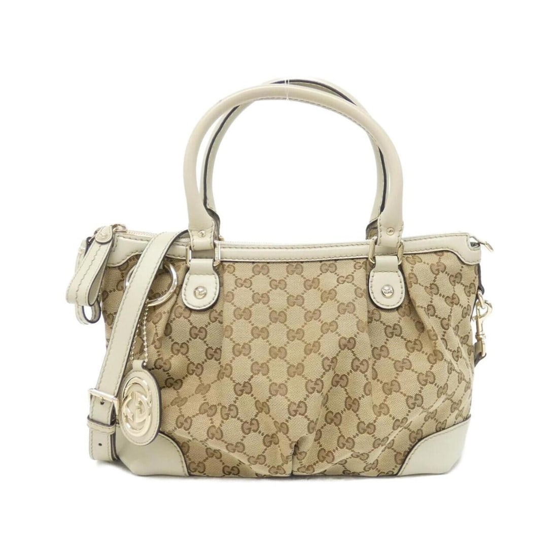 Gucci Sukey 247902 FAFXG Handbag: --- Catalog ---Category: SizeSize (HxWxD): 24cm x 29cm x 14cm / 9.44'' x 11.41'' x 5.51''Category: DesignType: HandbagColor: Beige, IvoryGender: WomenMaterial: GG canvas , Leather Category: GeneralMPN