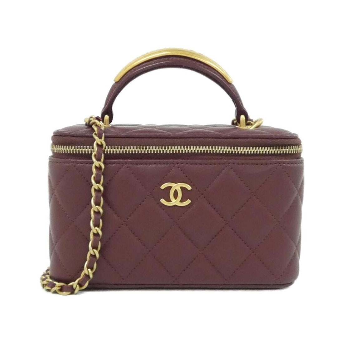 Chanel AP2199 handbag: --- Catalog ---Category: SizeSize (HxWxD): 10cm x 16cm x 8cm / 3.93'' x 6.29'' x 3.14''Category: DesignType: HandbagColor: BordeauxGender: WomenMaterial: Leather Hardware Color: Matte goldLeather/Fur