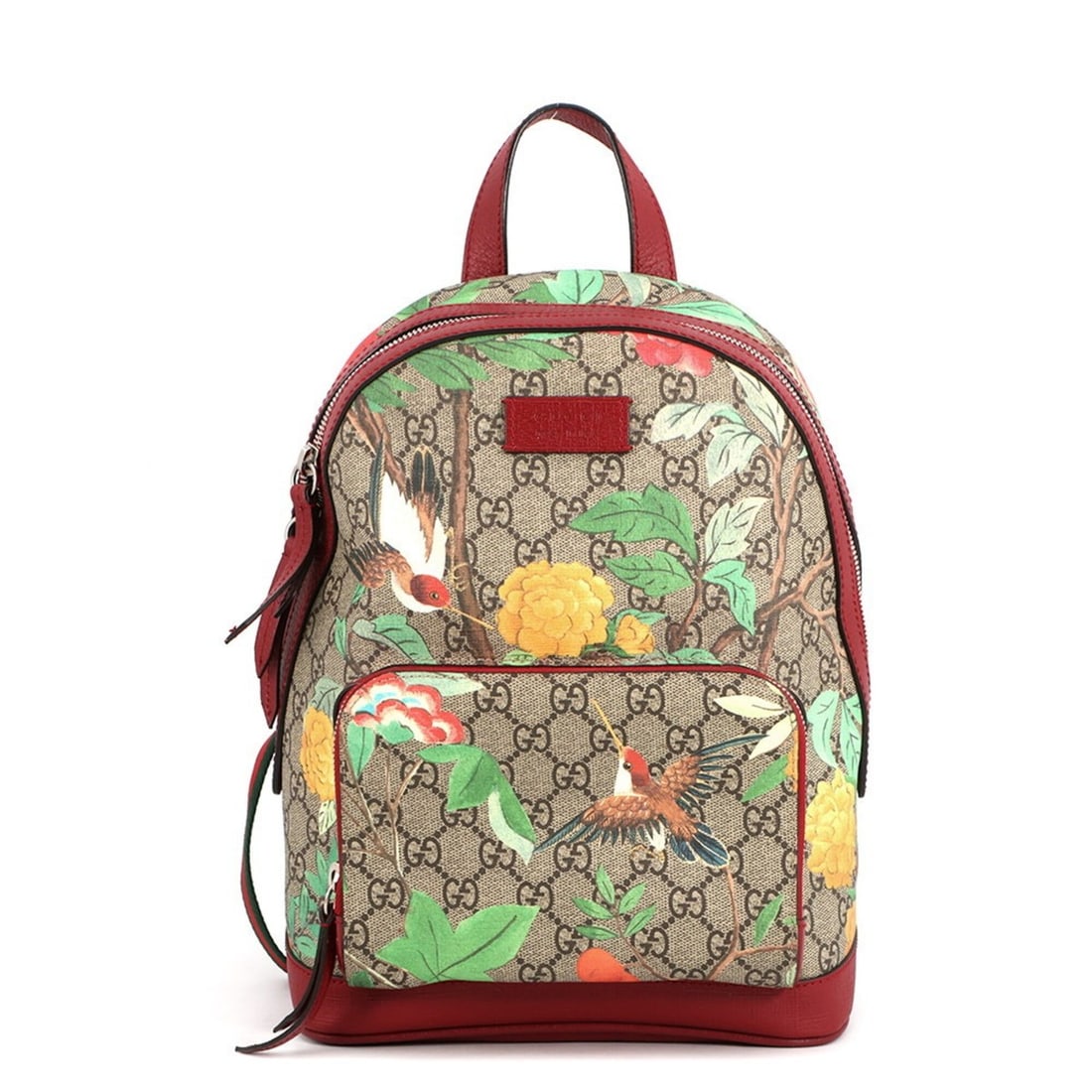 Gucci Backpack GG Supreme Tian 427042 GUCCI Handbag: --- Catalog ---Category: SizeSize (HxWxD): 30cm x 22.5cm x 12cm / 11.81'' x 8.85'' x 4.72''Category: DesignType: BackpackColor: Multi-color, Red colorGender: WomenMaterial: GG Supreme Hardware Color: 