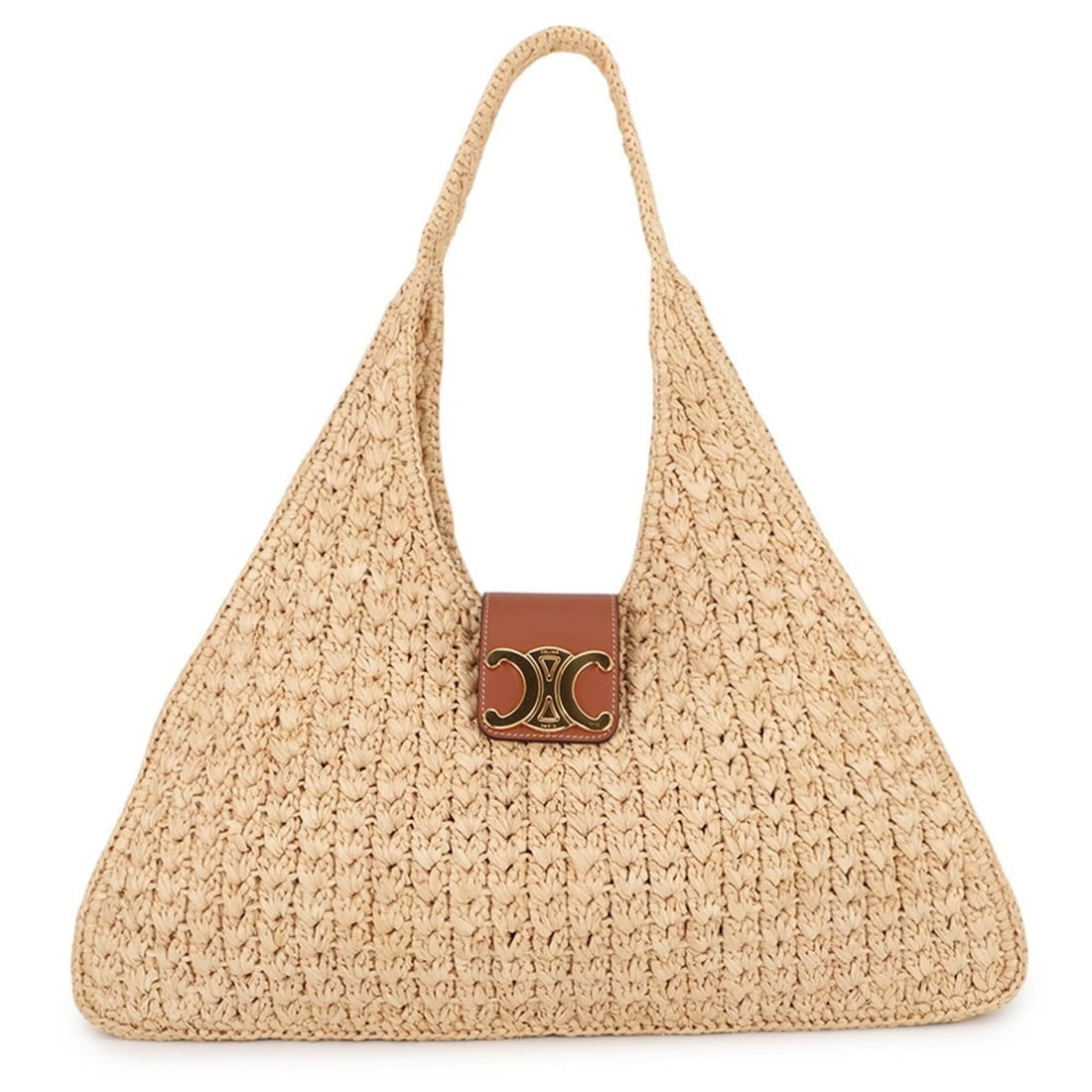 Celine Shoulder Bag Cabas Triangle Triomphe Raffia Leather 119772GP4.02NT CELINE Handbag: --- Catalog ---Category: SizeSize (HxWxD): 21.5cm x 45cm x 7cm / 8.46'' x 17.71'' x 2.75''Category: DesignType: Shoulder bagColor: BrownGender: WomenMaterial: Raffia , Leather Category: GeneralBrand: 