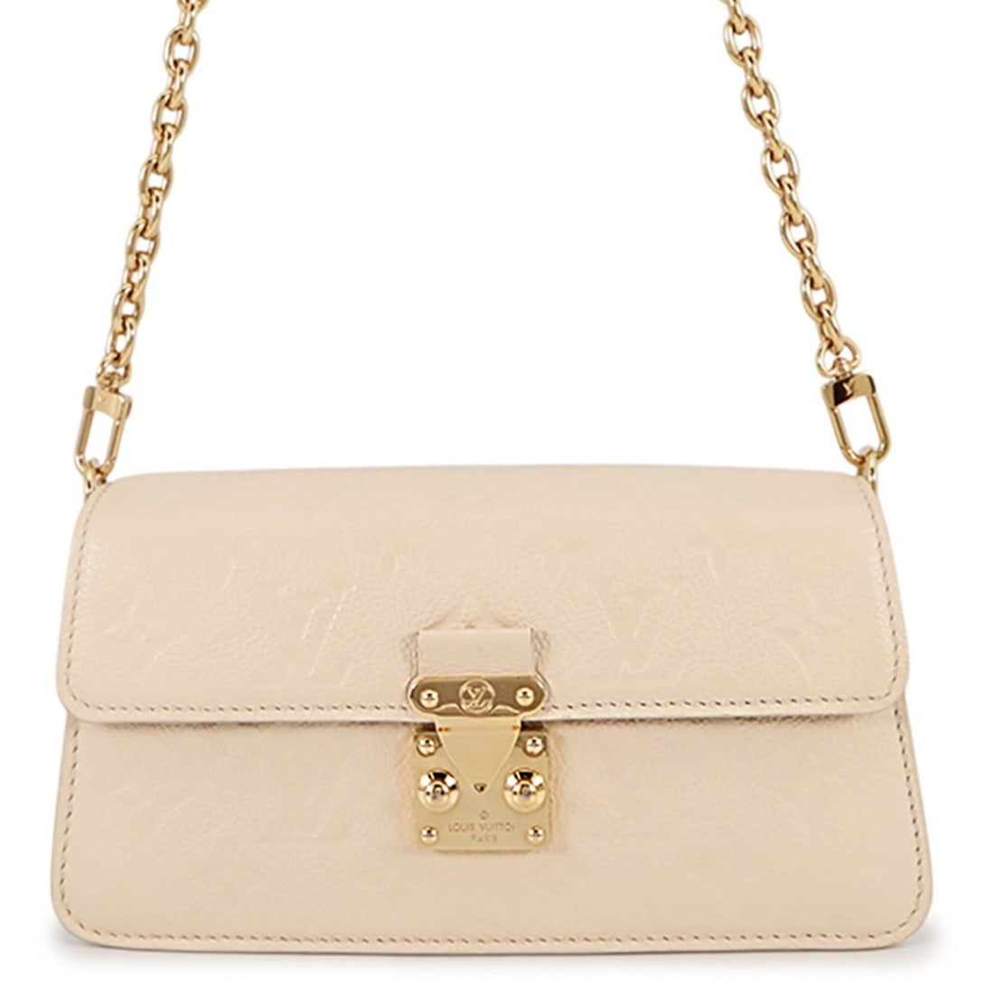 Louis Vuitton Chain Shoulder Bag Monogram Empreinte Wallet on Métis M82836 LOUIS VUITTON Handbag: --- Catalog ---Category: SizeSize (HxWxD): 11cm x 21.5cm x 4.5cm / 4.33'' x 8.46'' x 1.77''Category: DesignType: Shoulder bagColor: CreamGender: WomenMaterial: Monogram Empreinte Category: GeneralBran